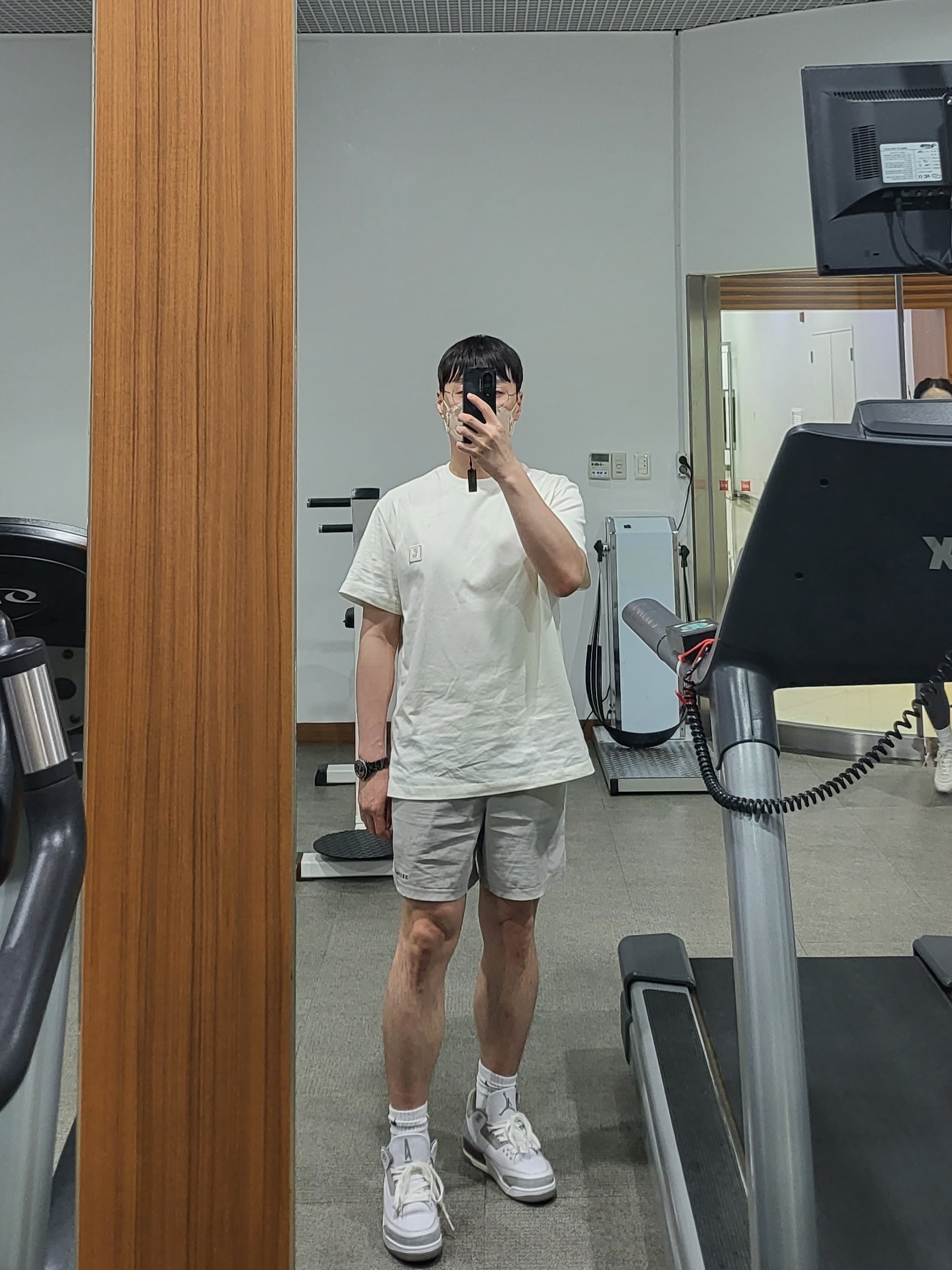(W) Jordan 3 x A Ma Maniere Retro SP, Wooyoungmi Flower Print Back Logo T-Shirt Ivory - 23SS 착용 스타일 - 2
