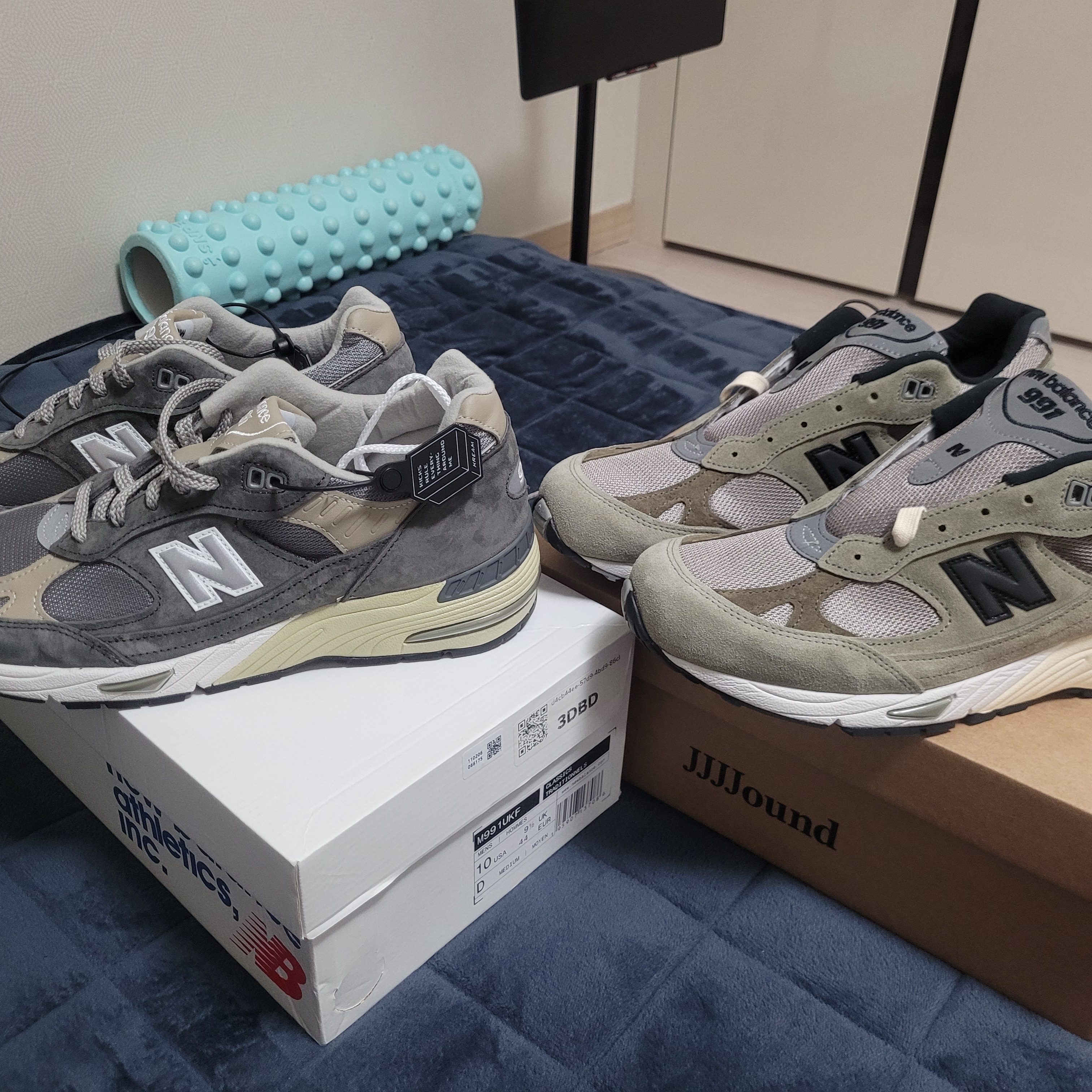 New Balance x JJJJound 991 Made in UK Grey 착용 스타일 - 2