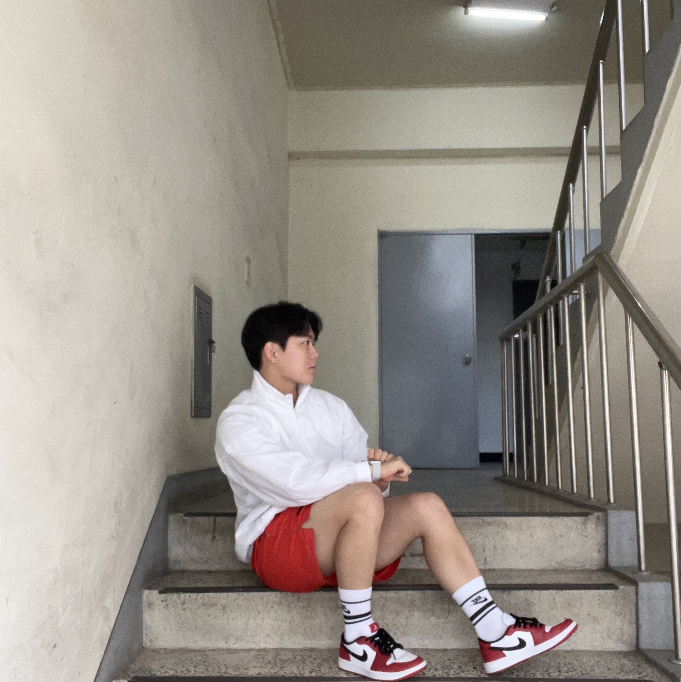Jordan 1 Low Golf Chicago, Nike NSW Unlined Woven Windrunner Anorak Jacket White - Asia 착용 스타일 - 2