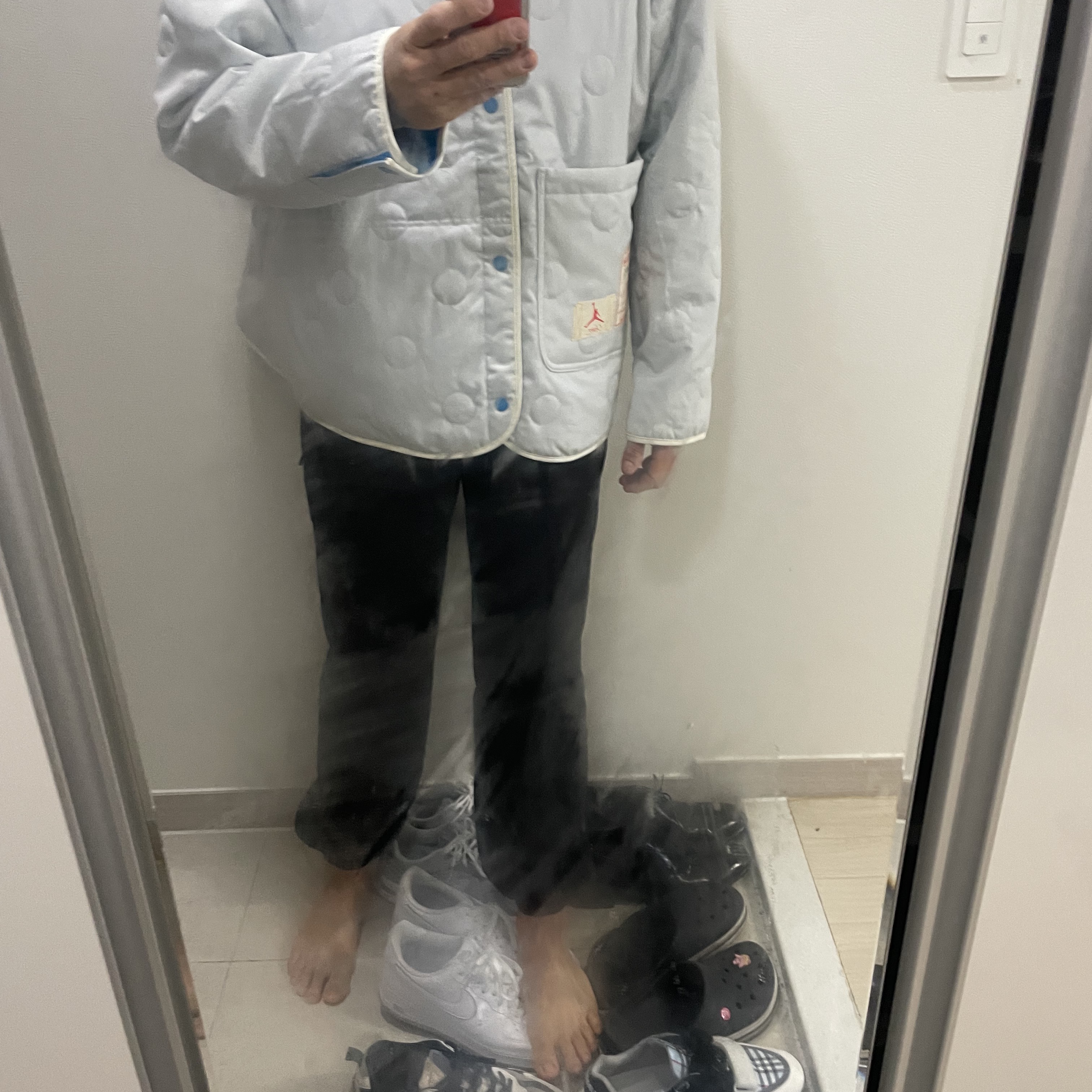 Jordan x Union Reversible Jacket Equater Blue - Asia 착용 스타일