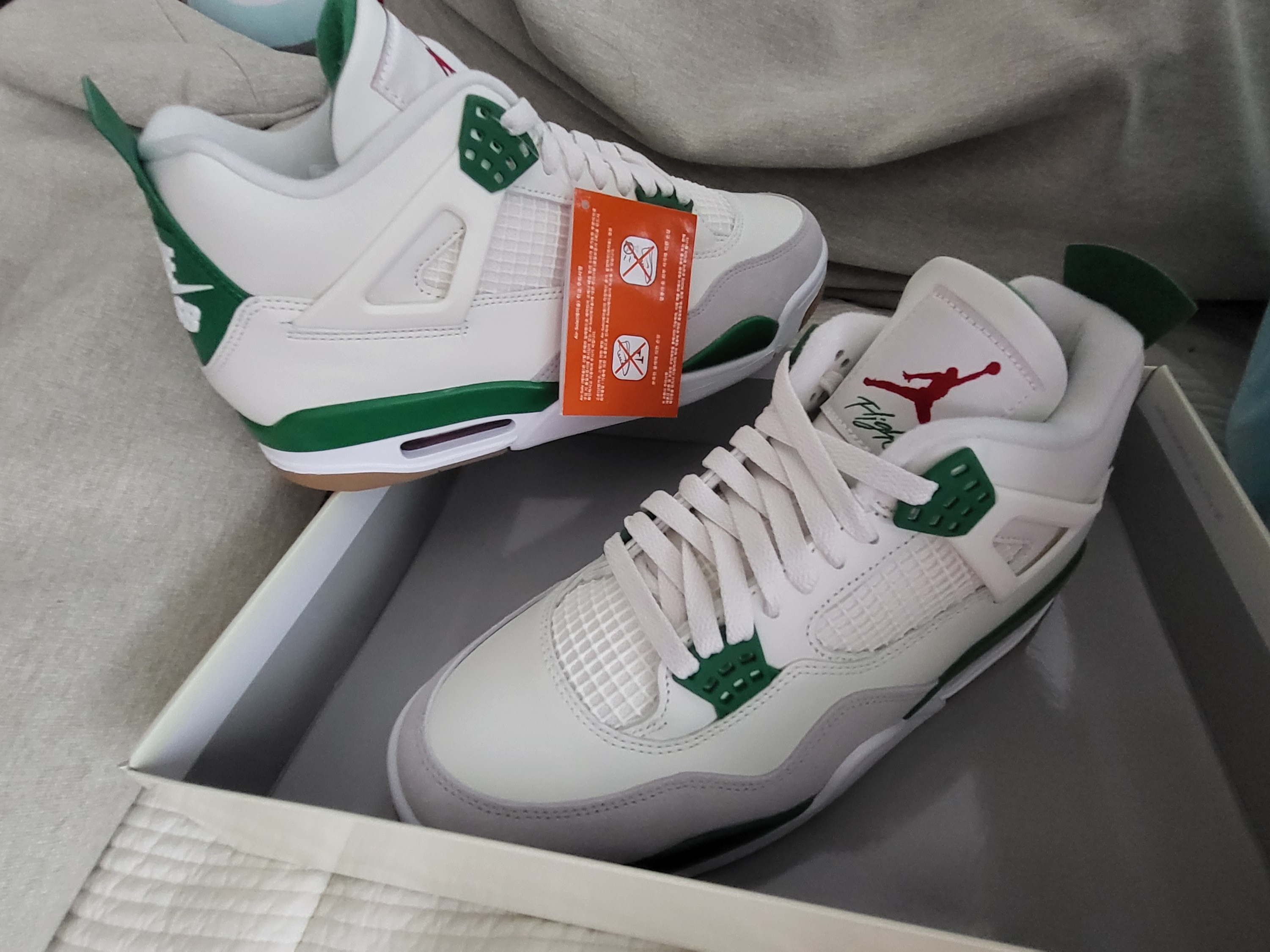 Jordan 4 x Nike SB Retro SP Pine Green 착용 스타일 - 1