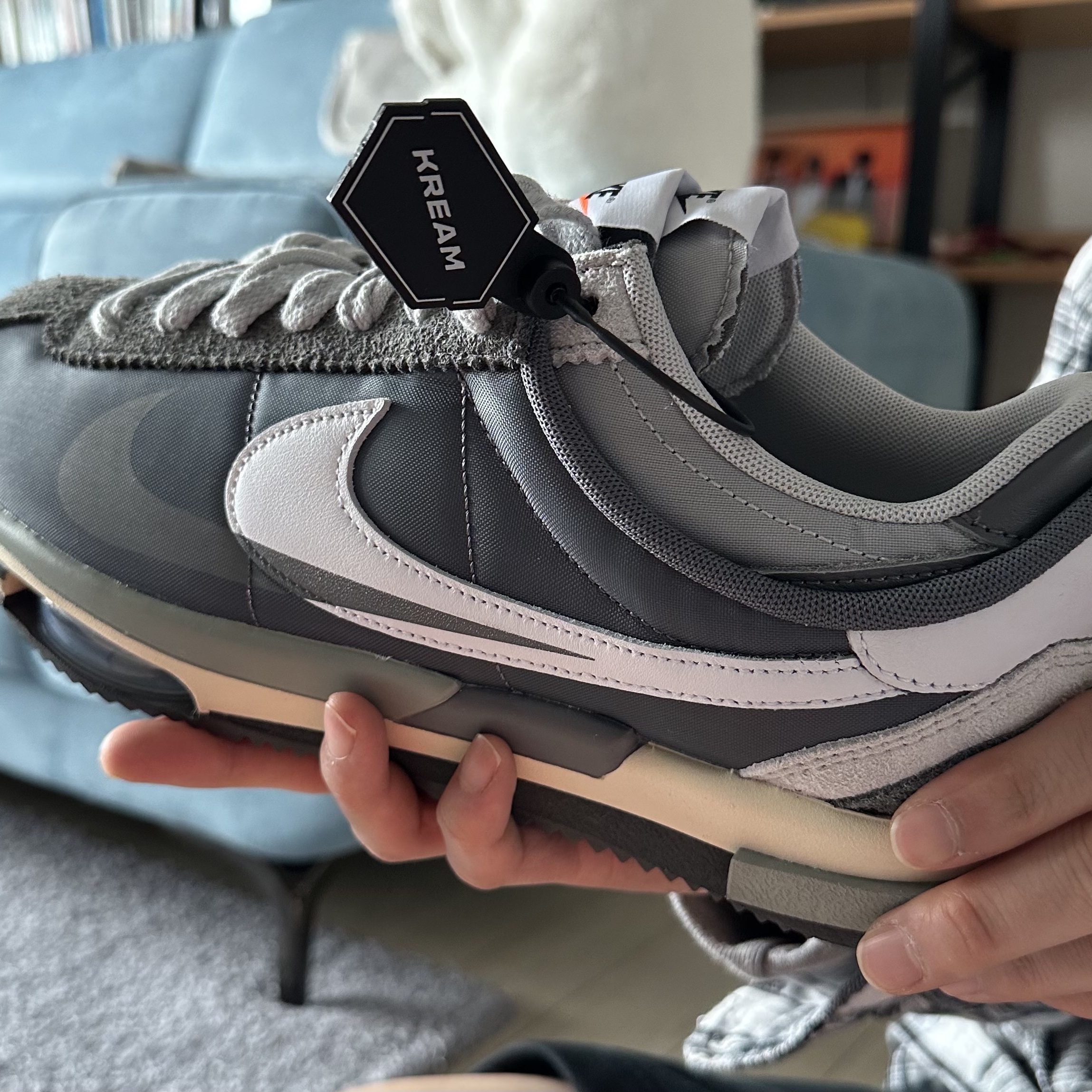 Nike x Sacai Zoom Cortez SP Iron Grey 착용 스타일 - 1