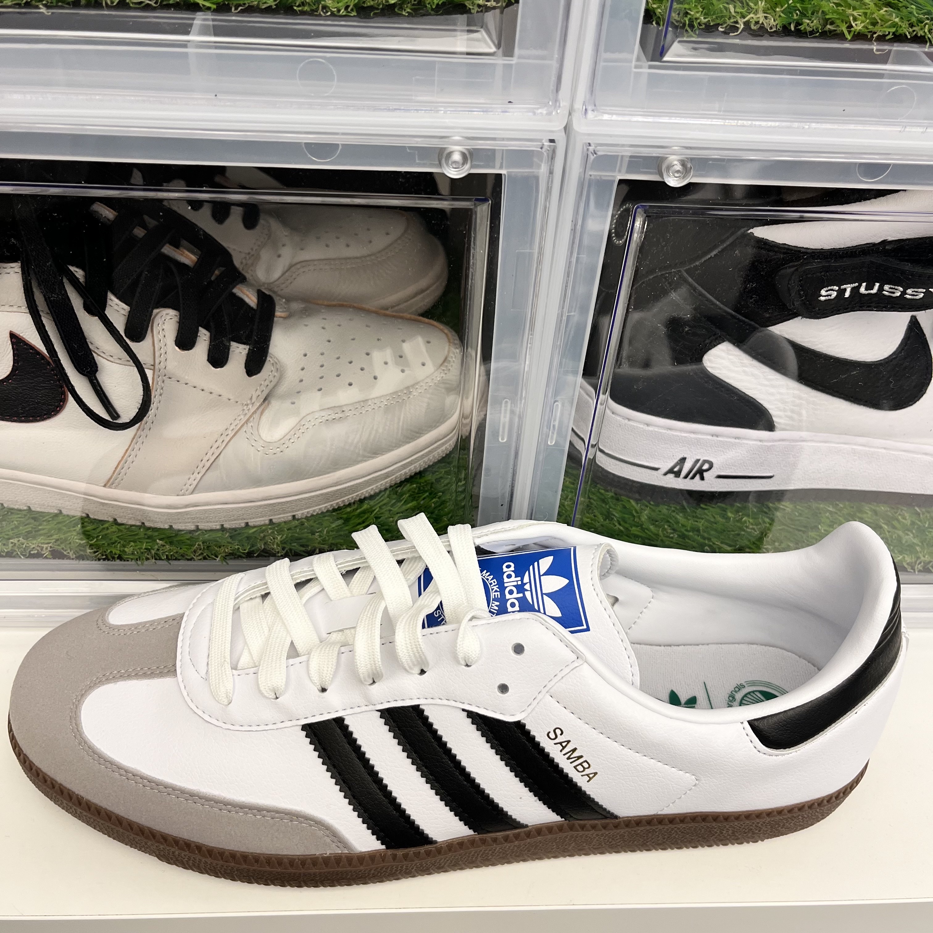 Adidas Samba Vegan White Black 착용 스타일 - 1