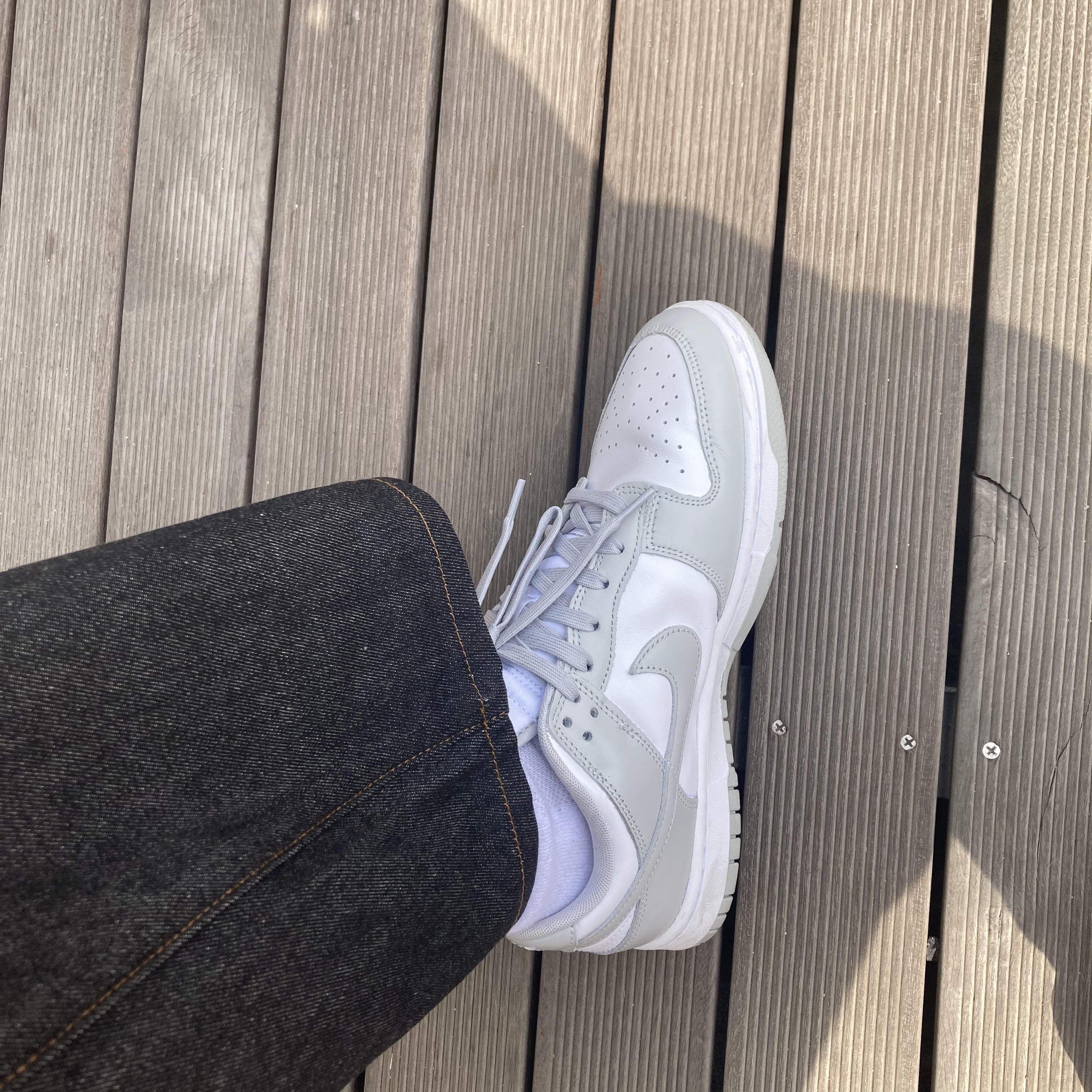 Nike Dunk Low Retro Grey Fog 착용 스타일 - 1