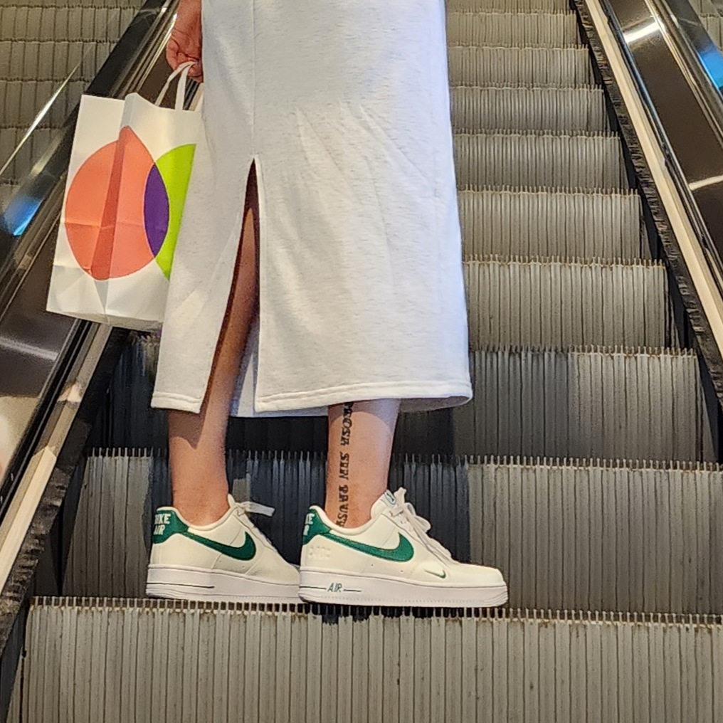 (W) Nike Air Force 1 '07 SE 40th Anniversary Join Forces Sail Malachite 착용 스타일