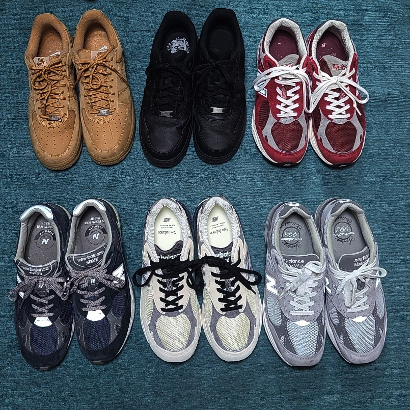 New Balance 990v3 Made in USA Moonbeam Macadamia Nut, Nike x Supreme Air Force 1 Low Flax 착용 스타일 - 4