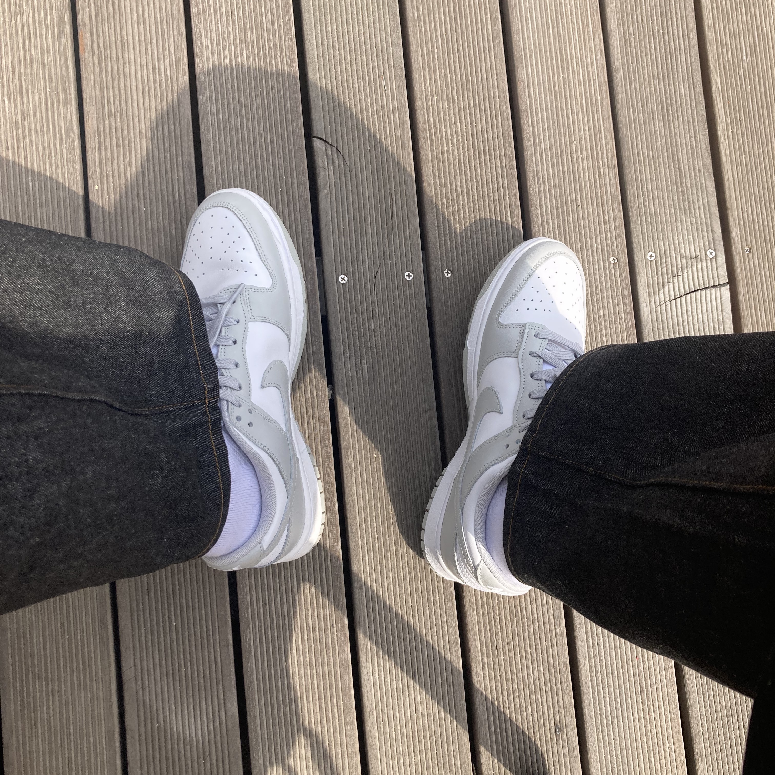 Nike Dunk Low Retro Grey Fog 착용 스타일 - 2