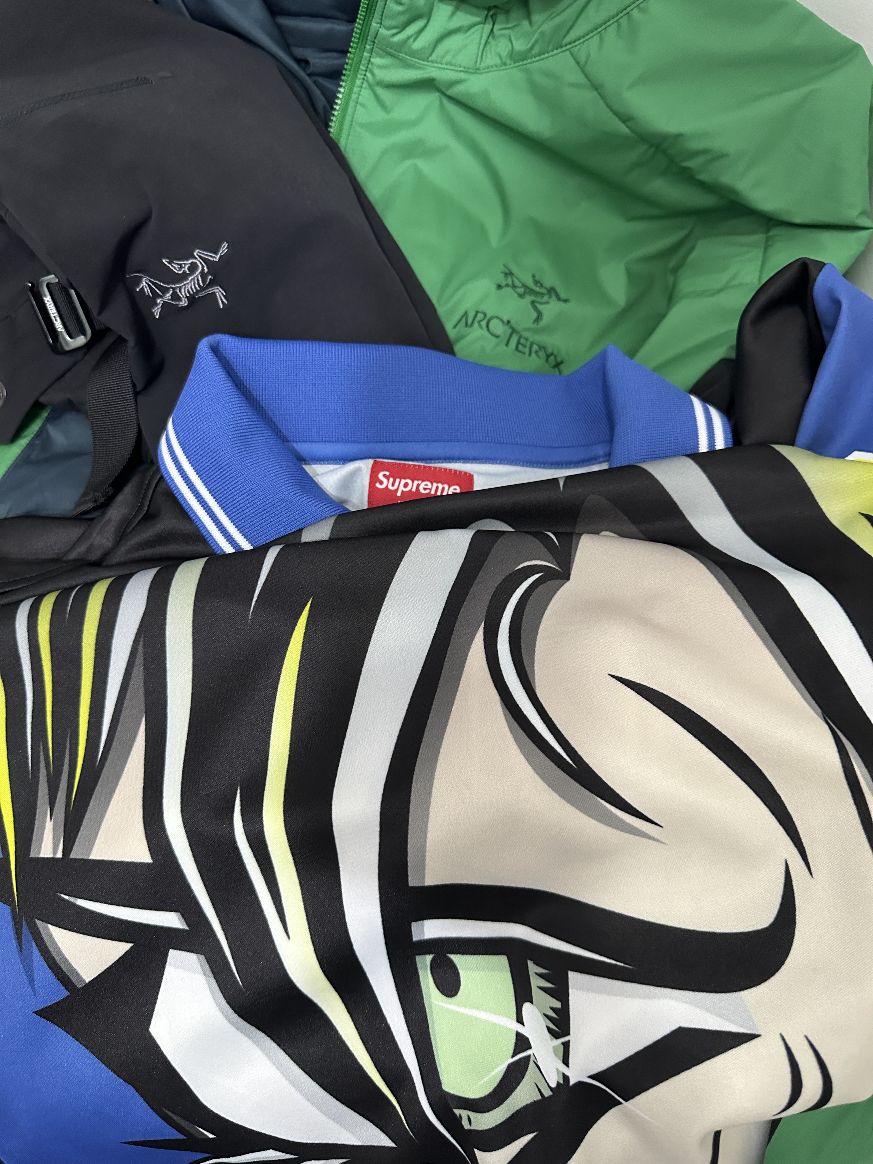 Arc'teryx Gamma LT Pants Black, Supreme Character Soccer Jersey Blue - 23SS 착용 스타일