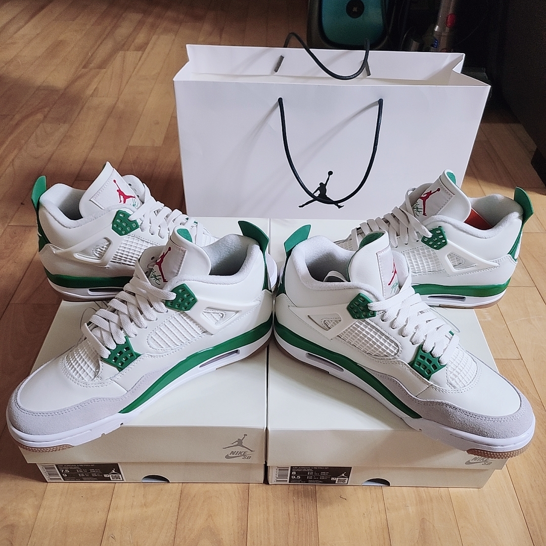 Jordan 4 x Nike SB Retro SP Pine Green 착용 스타일