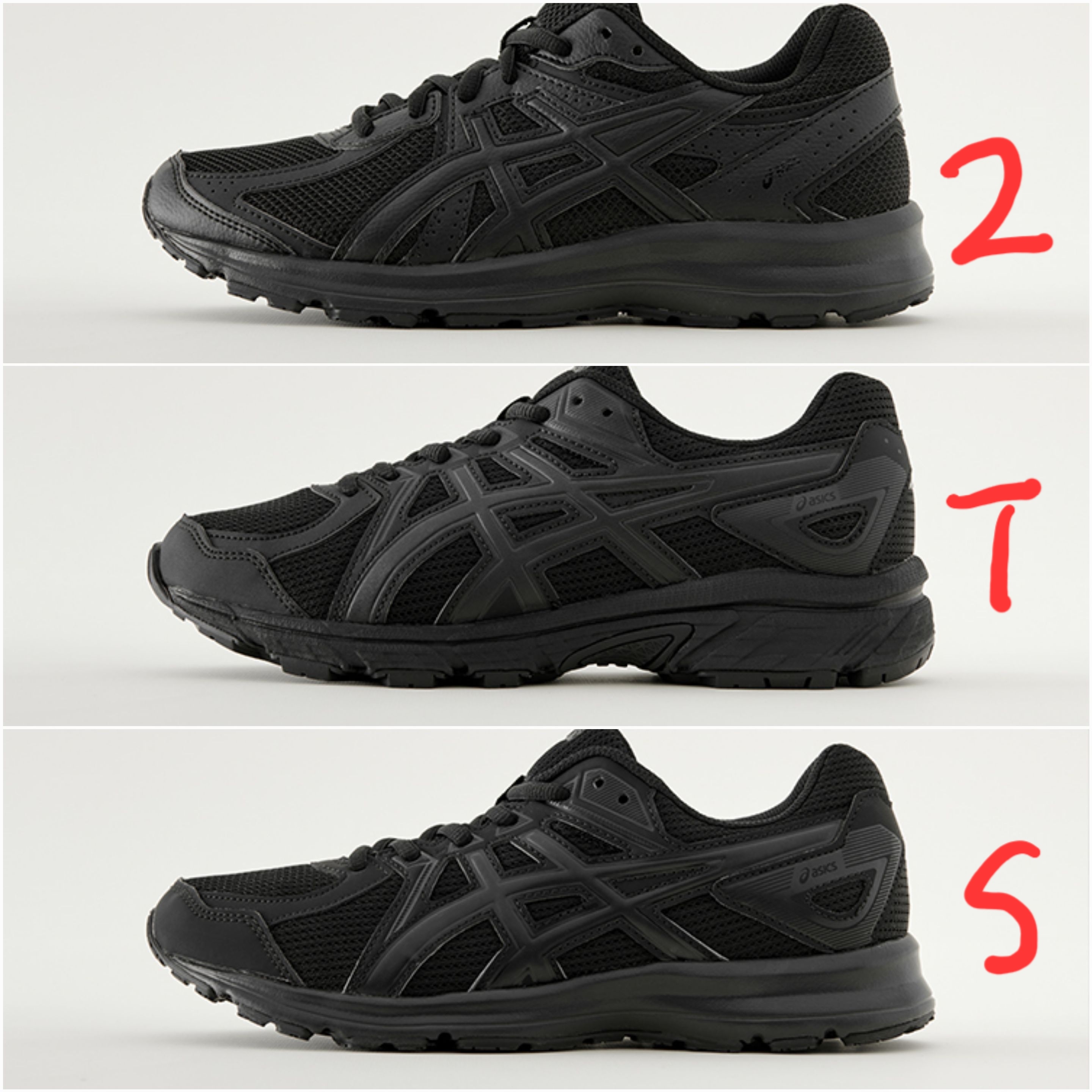Asics Jog 100 T Black - 4E Extra Wide 착용 스타일 - 3
