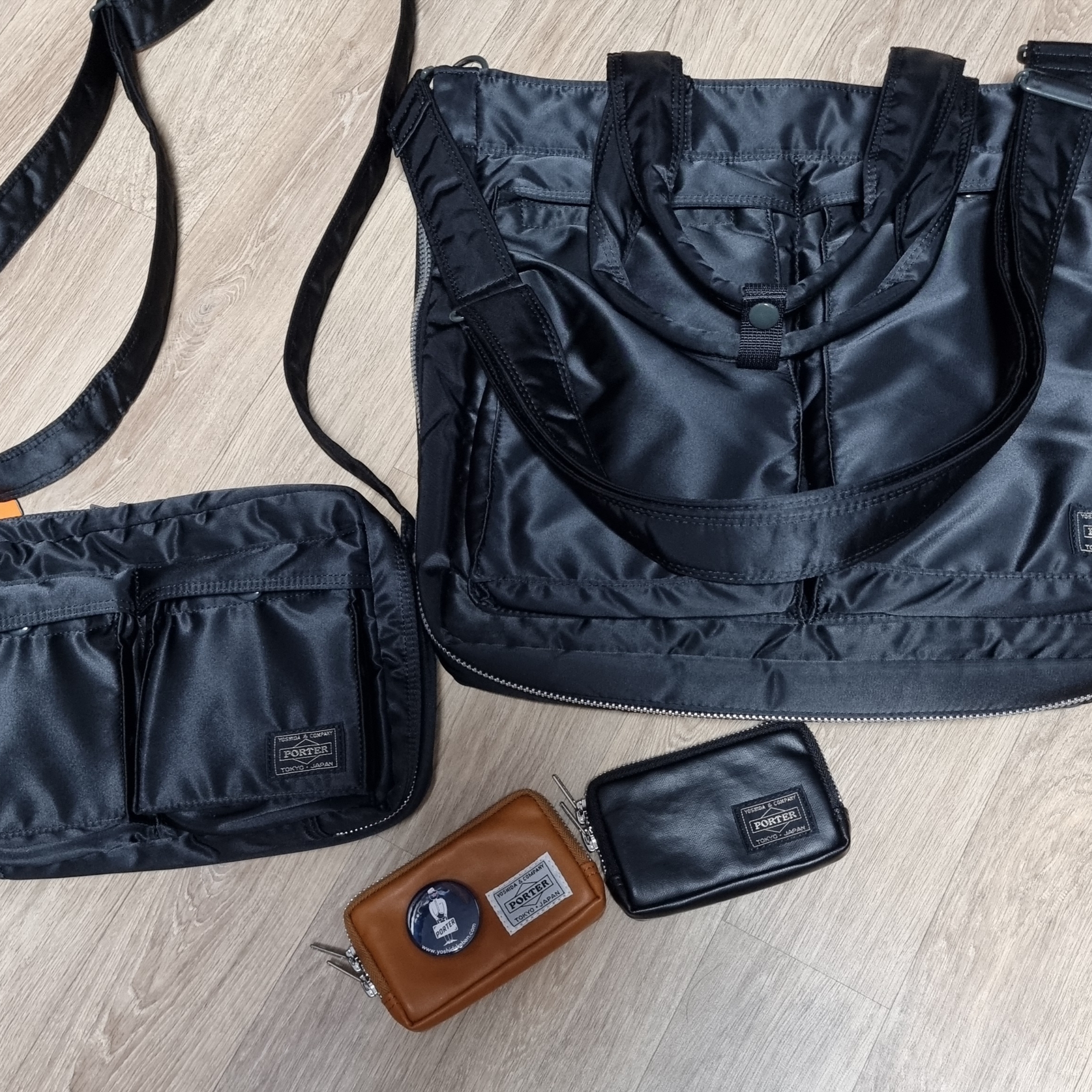 Porter Tanker Shoulder Bag S Black, Porter Tanker 2Way Tote Bag Black 착용 스타일