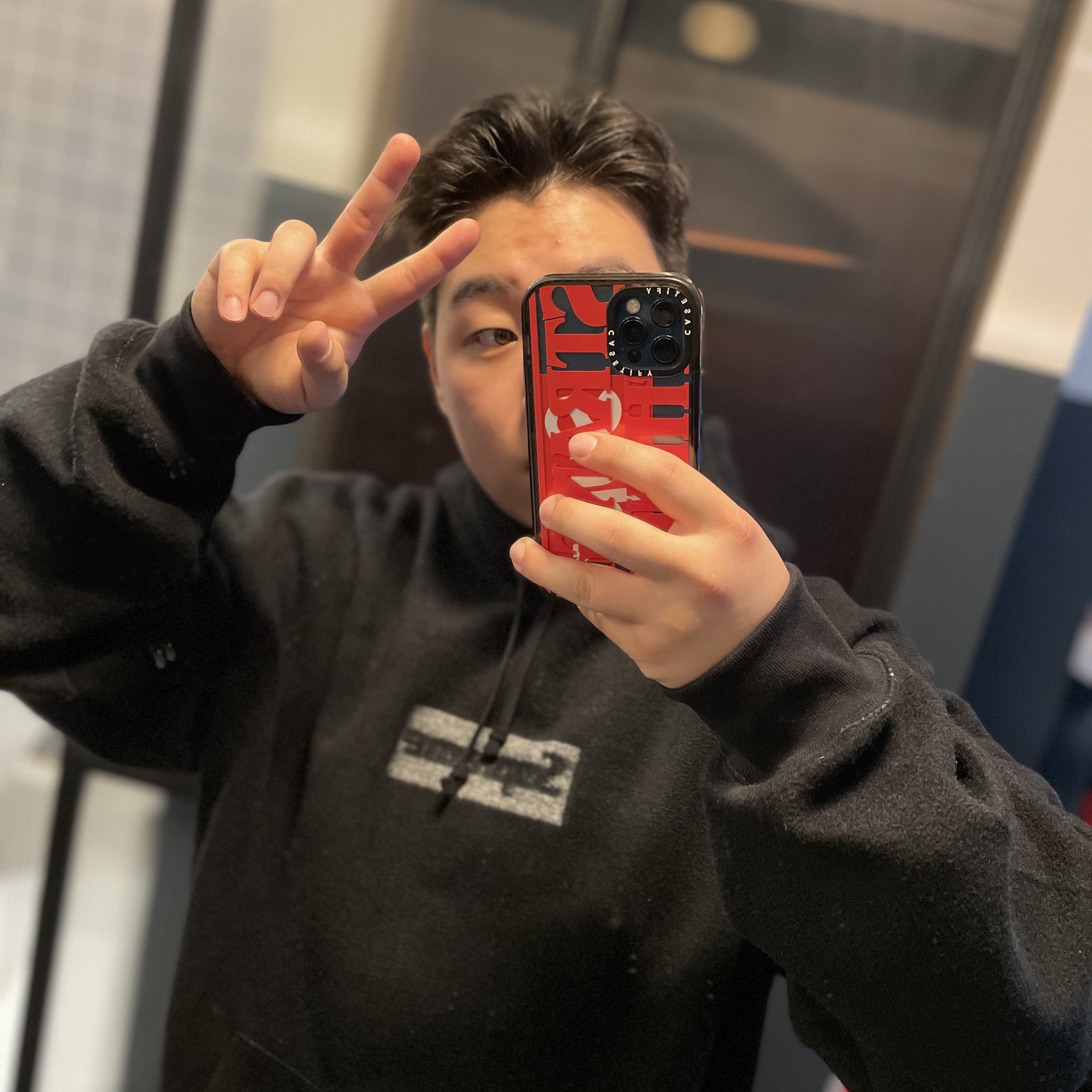 Supreme Inside Out Box Logo Hooded Sweatshirt Black - 23SS 착용 스타일 - 2