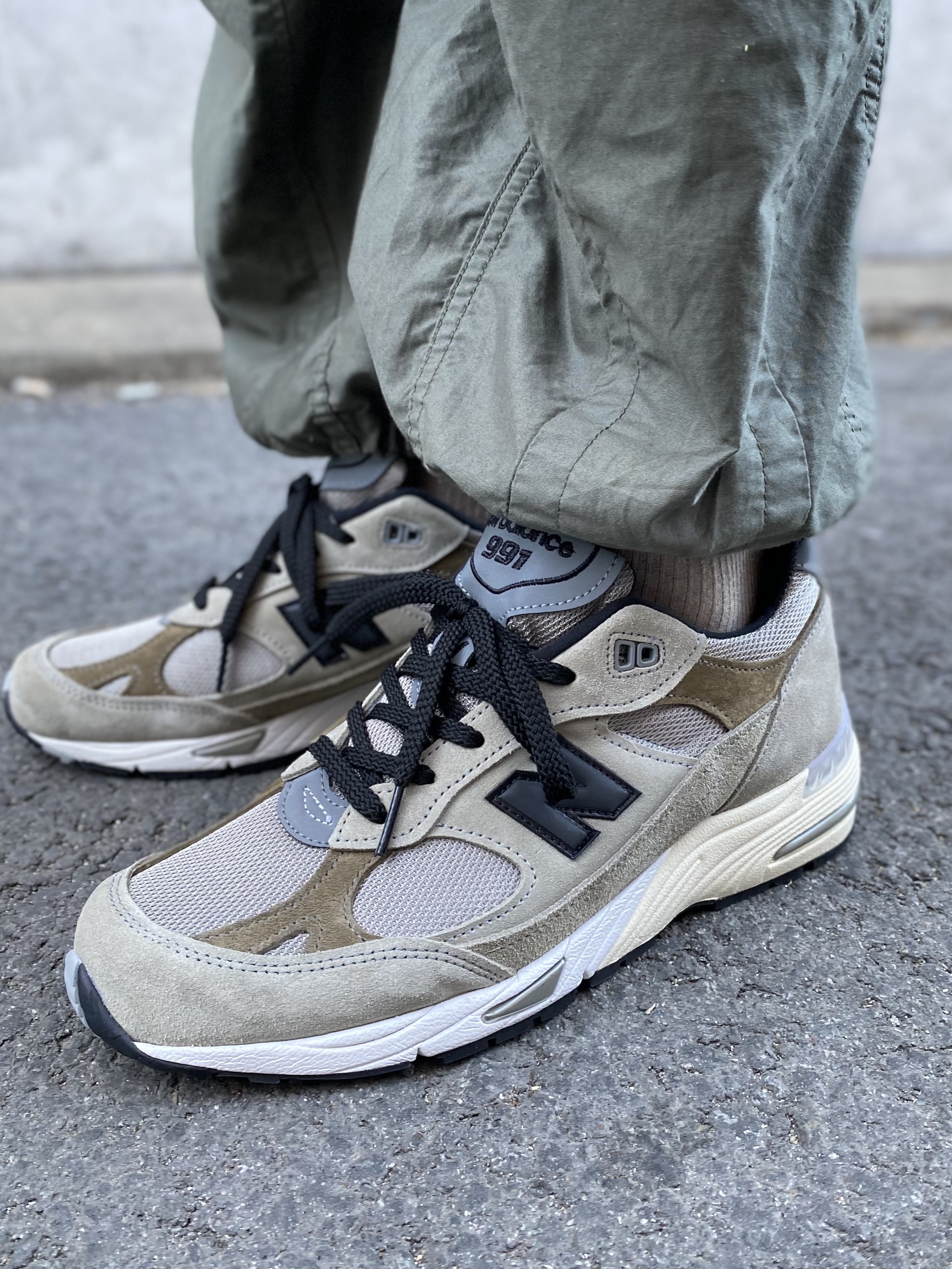 New Balance x JJJJound 991 Made in UK Grey 착용 스타일 - 4