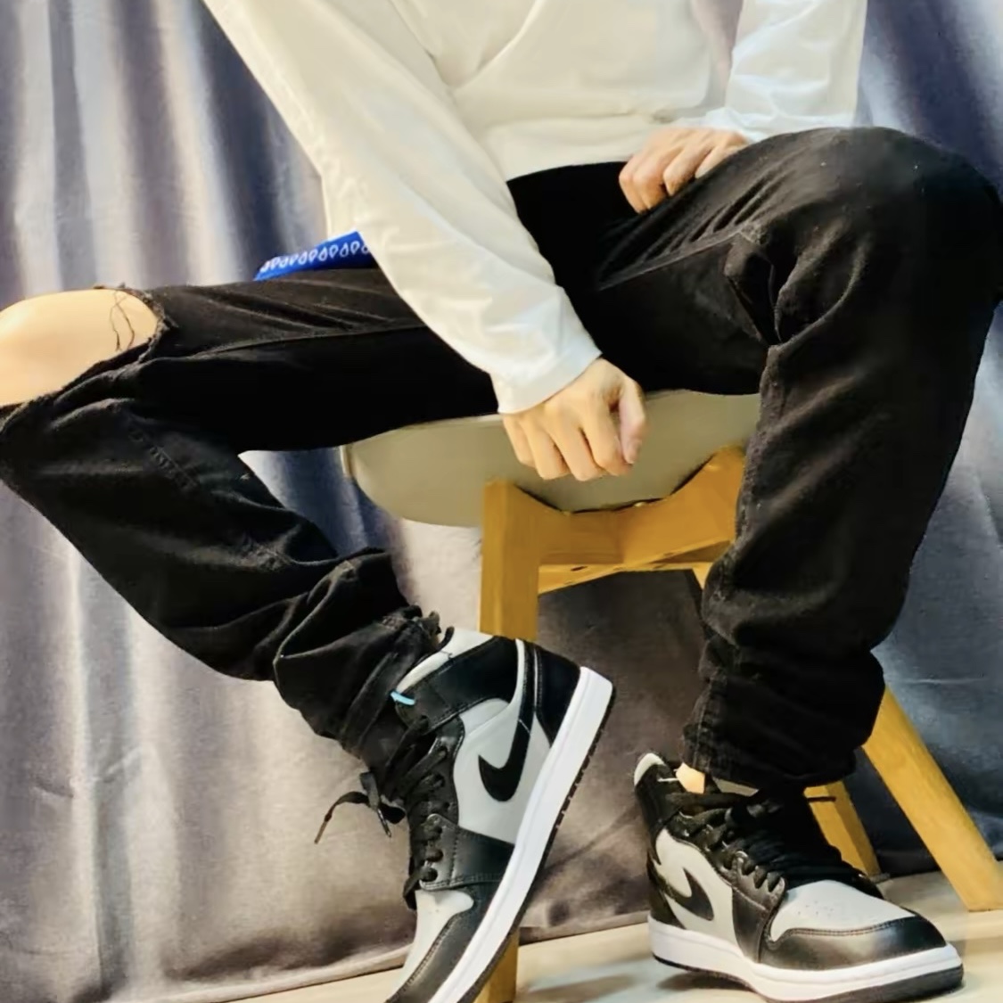 Jordan 1 Mid Shadow 착용 스타일