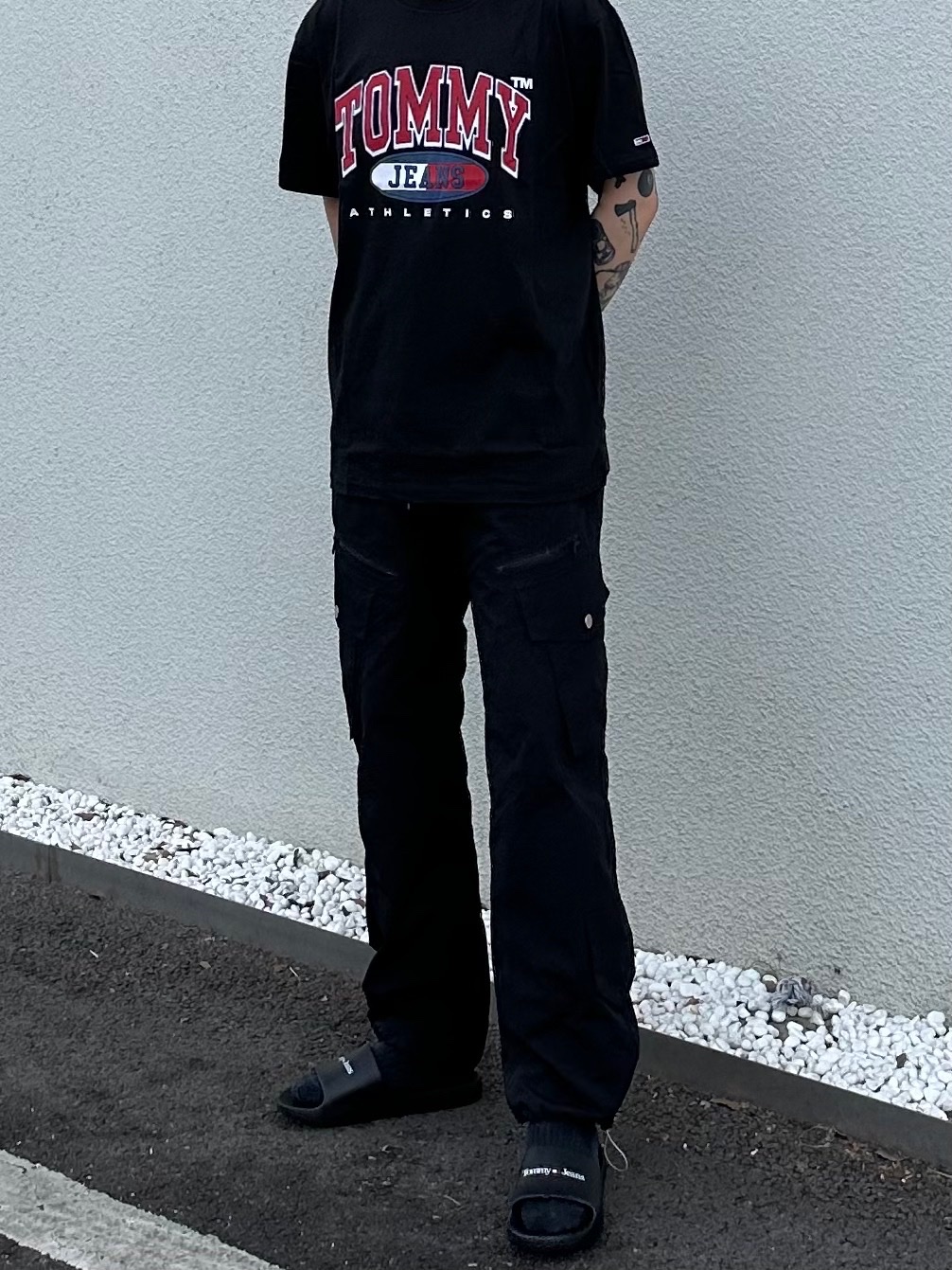 Palace Basically A Sock Black 착용 스타일 - 2