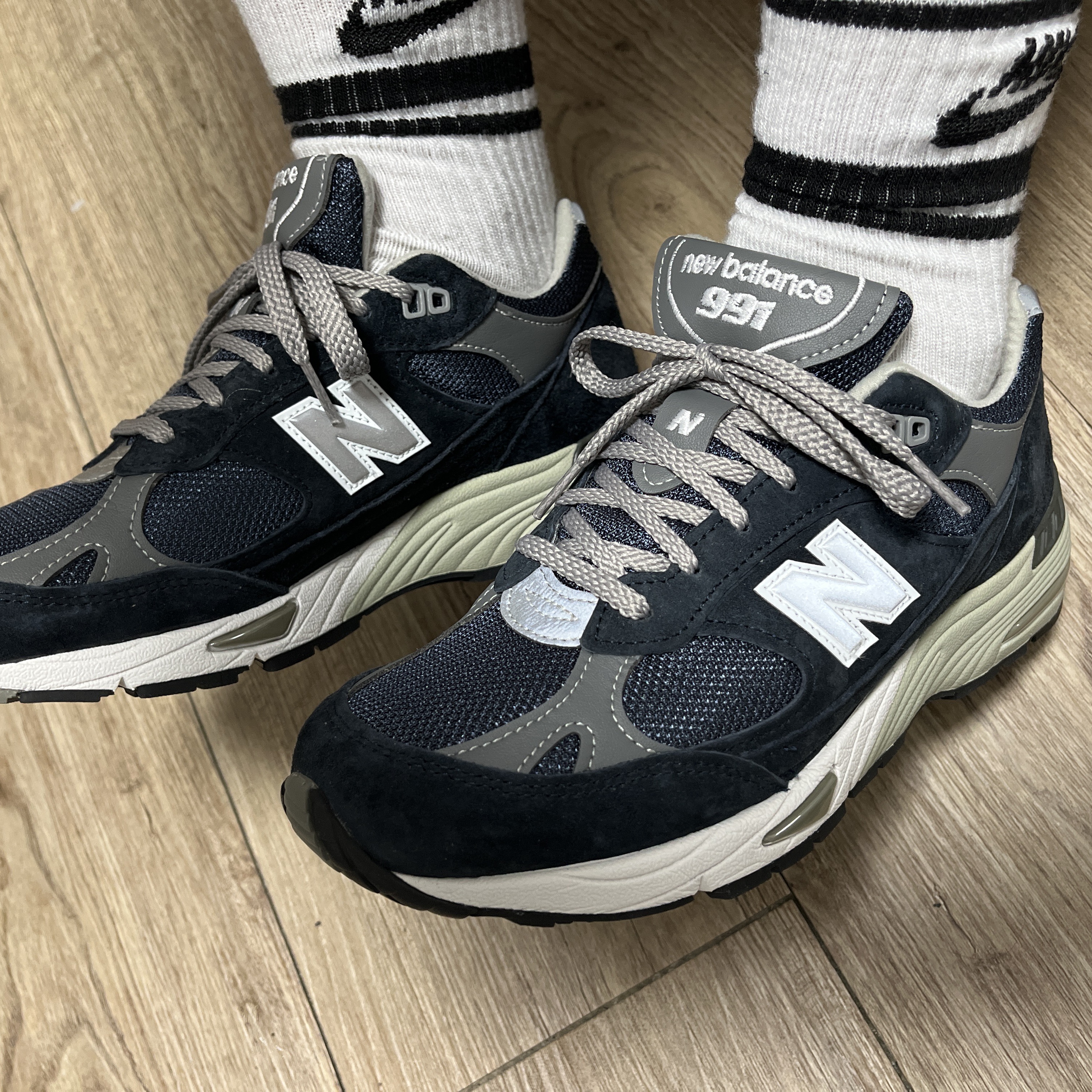 New Balance 991 Made in UK Navy 착용 스타일