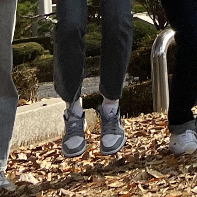 (W) Jordan 1 Low White Grey Blue 착용 스타일 - 4