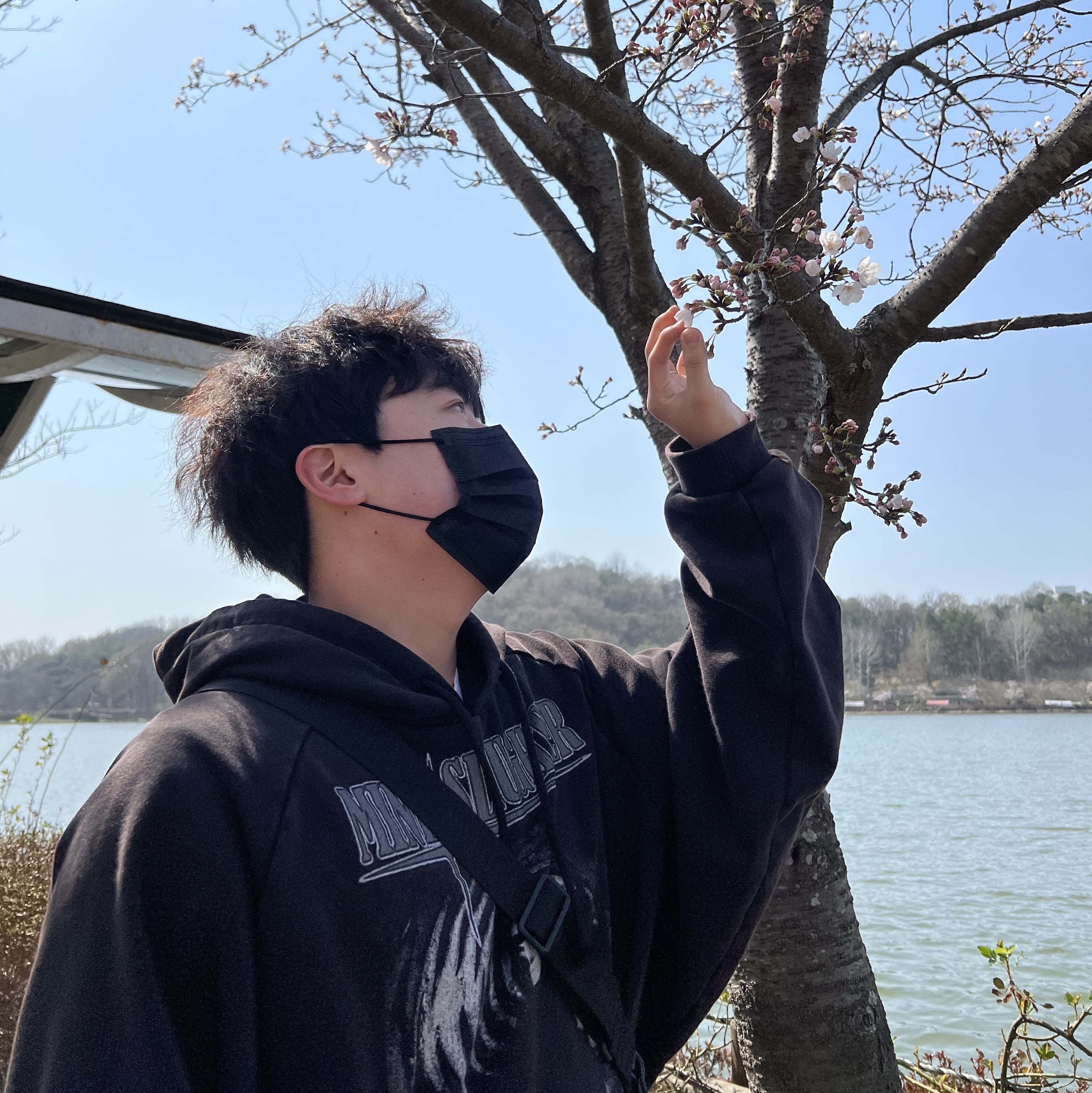 Project G/R Mind Slaughter Vintage Washeed Hoodie Black 착용 스타일 - 2