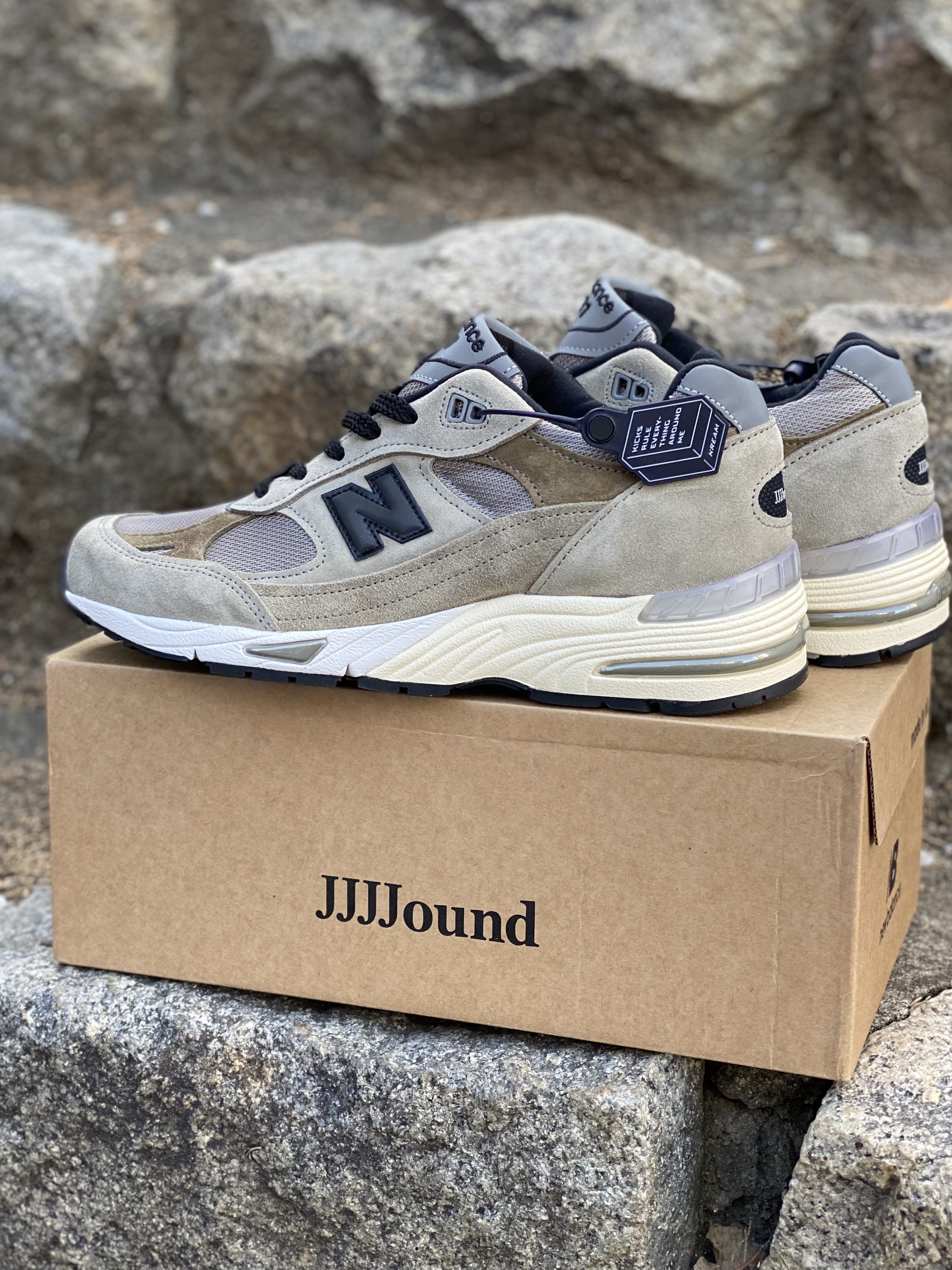 New Balance x JJJJound 991 Made in UK Grey 착용 스타일 - 1