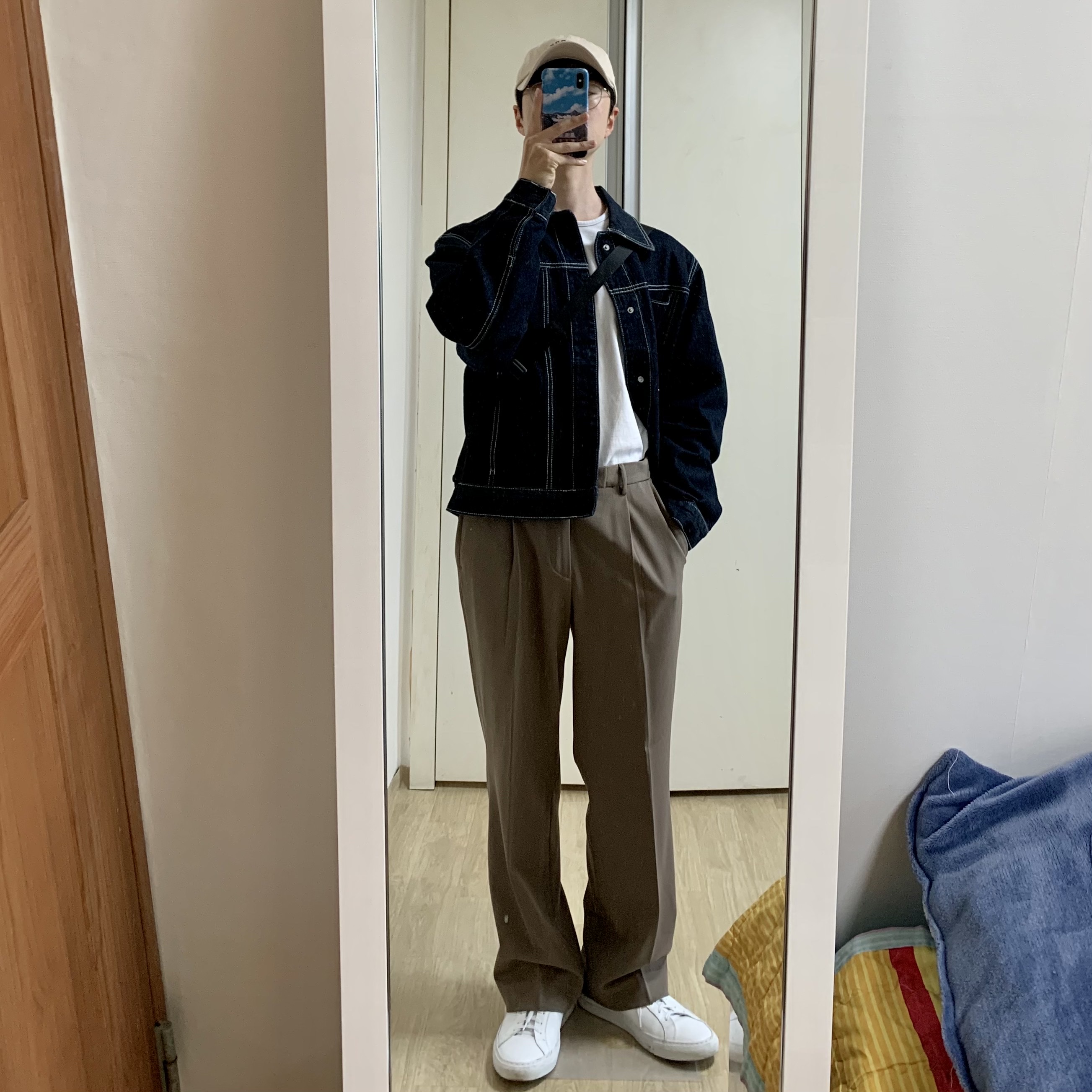 Common Projects Original Achilles Low White 착용 스타일 - 1