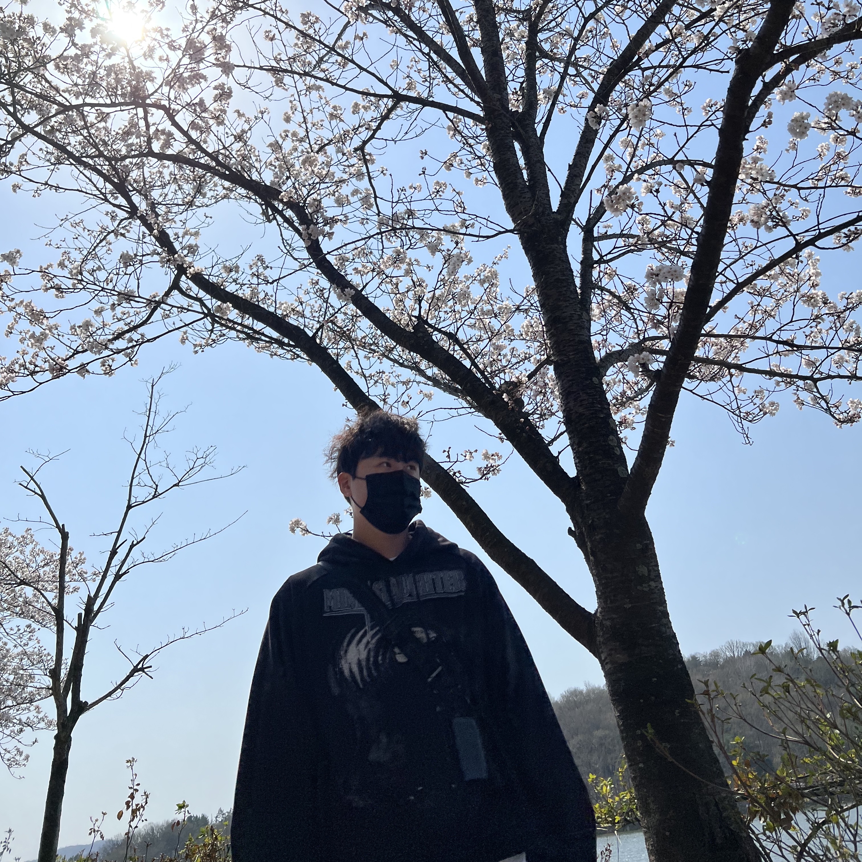 Project G/R Mind Slaughter Vintage Washeed Hoodie Black 착용 스타일 - 1