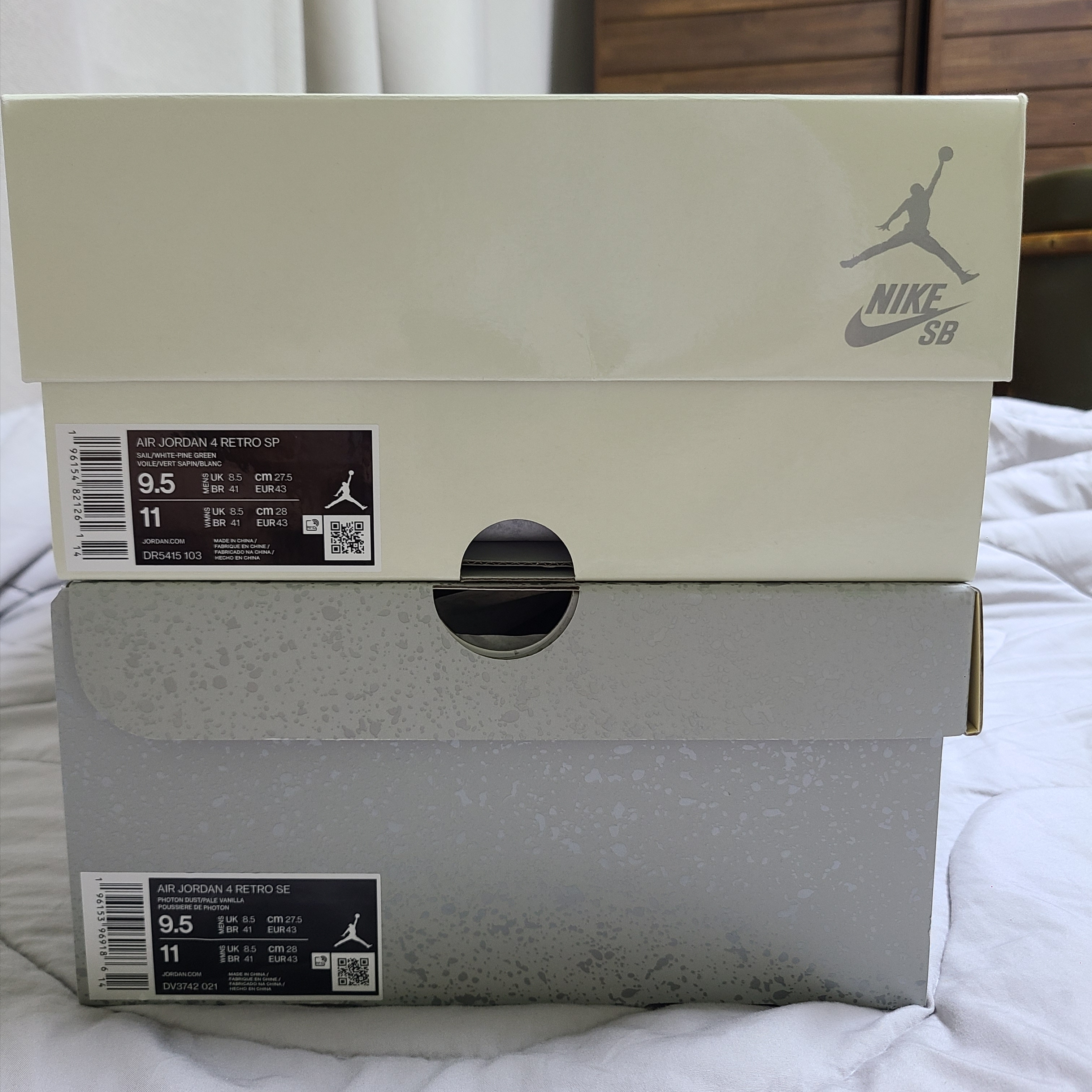 Jordan 4 x Nike SB Retro SP Pine Green, Jordan 4 Retro SE Craft 착용 스타일 - 4