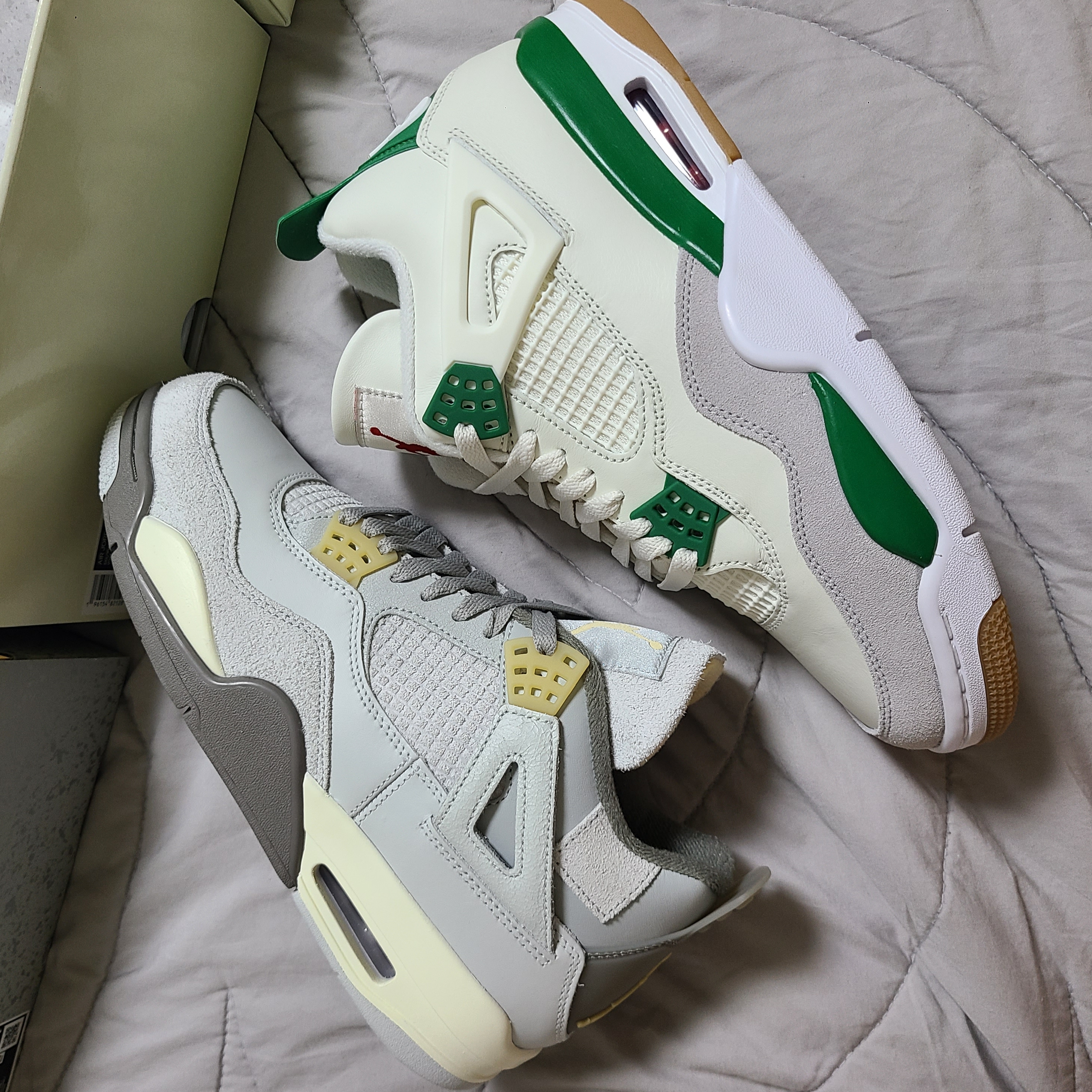 Jordan 4 x Nike SB Retro SP Pine Green, Jordan 4 Retro SE Craft 착용 스타일 - 1