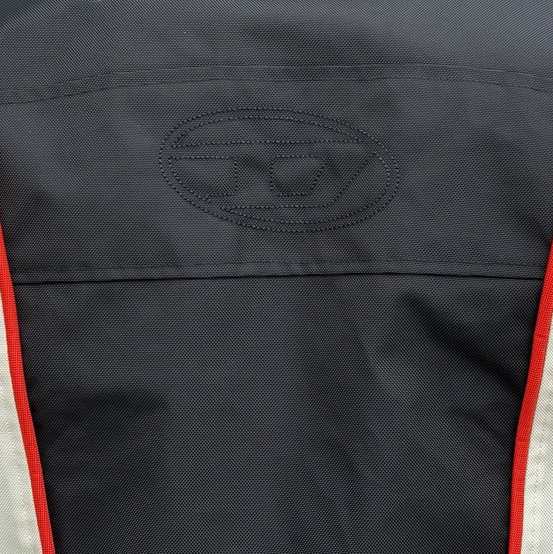 Diesel J-Blink Biker Jacket in Colour-Block Nylon Black White 착용 스타일 - 5
