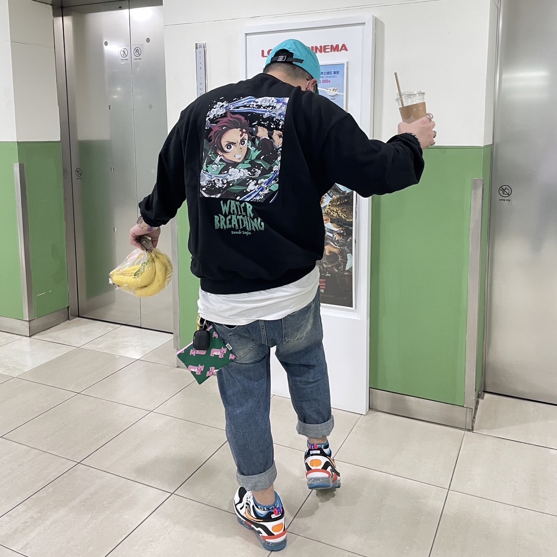 (W) Nike Air VaporMax EVO Black White Multicolor 착용 스타일 - 1