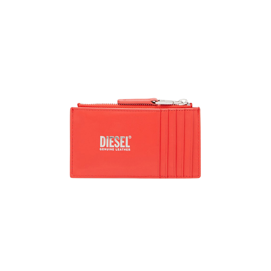 Diesel Paoulina Zipped Card Holder with Logo Red 상세 이미지 2