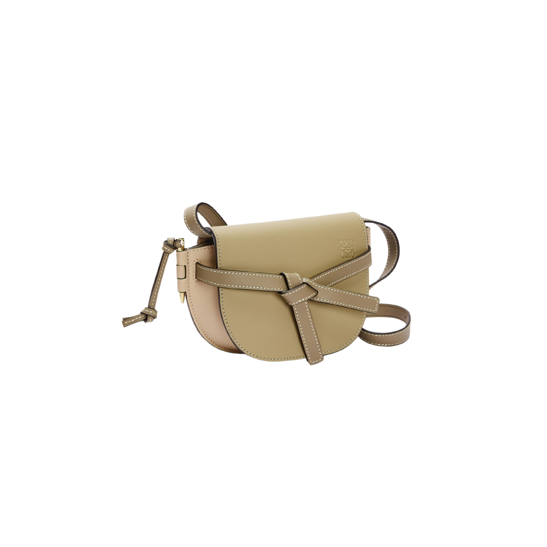 Loewe Mini Gate Dual Bag in Soft Calfskin Clay Green Dusty Beige 상세 이미지 2