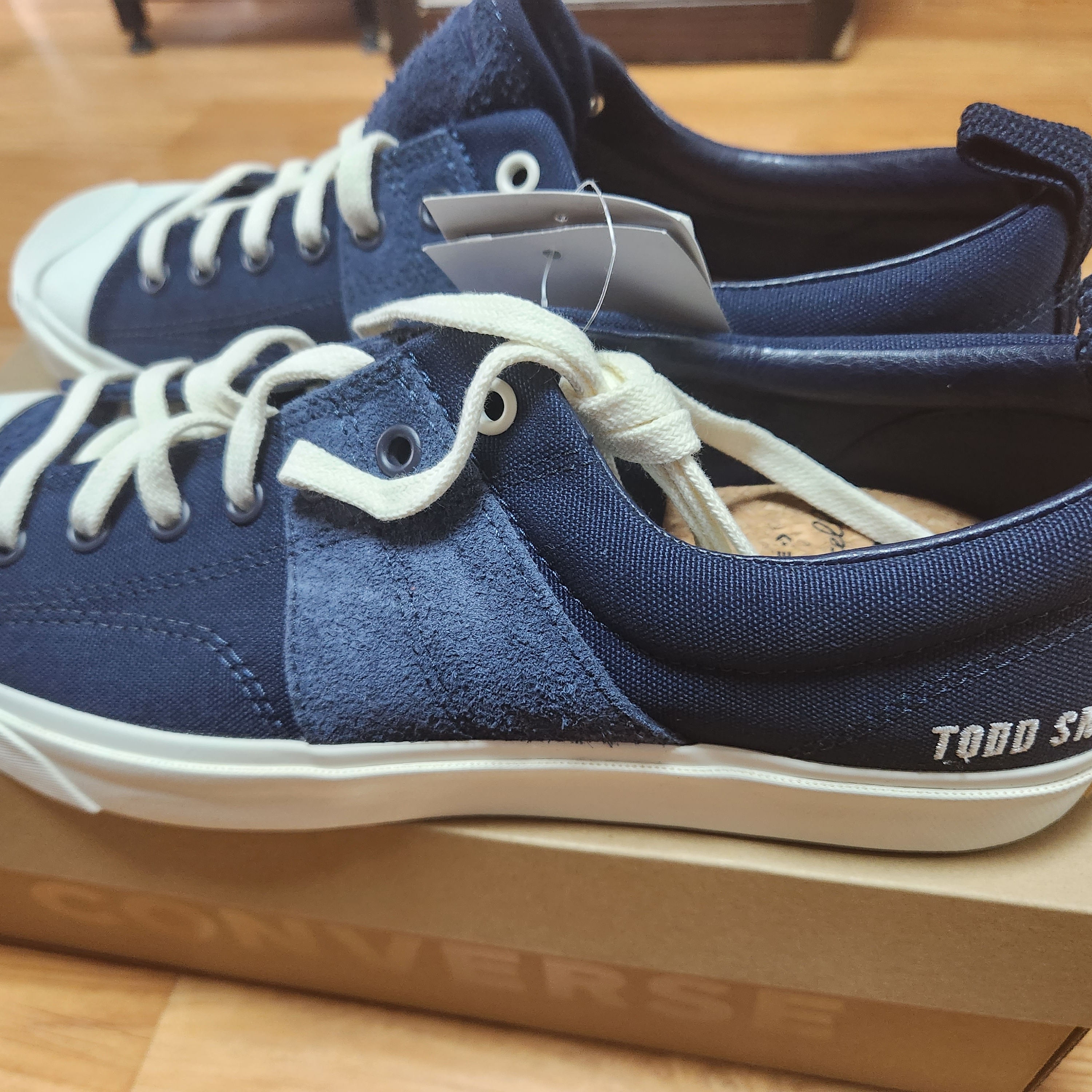 Converse x Todd Snyder Jack Purcell Ox Obsidian 착용 스타일 - 2