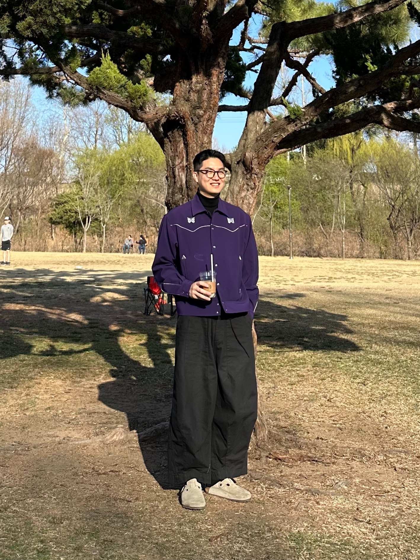 Needles Piping Cowboy Jacket Dark Purple, Birkenstock Boston Soft Footbed Taupe - Regular 착용 스타일 - 1