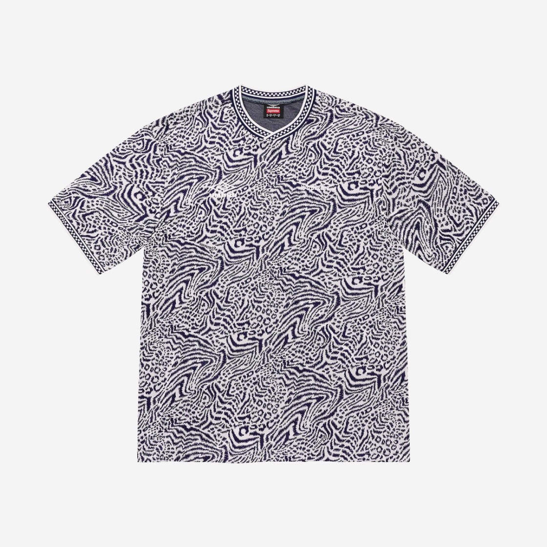 Supreme x Umbro Jacquard Animal Print Soccer Jersey Navy - 23SS 상세 이미지 1