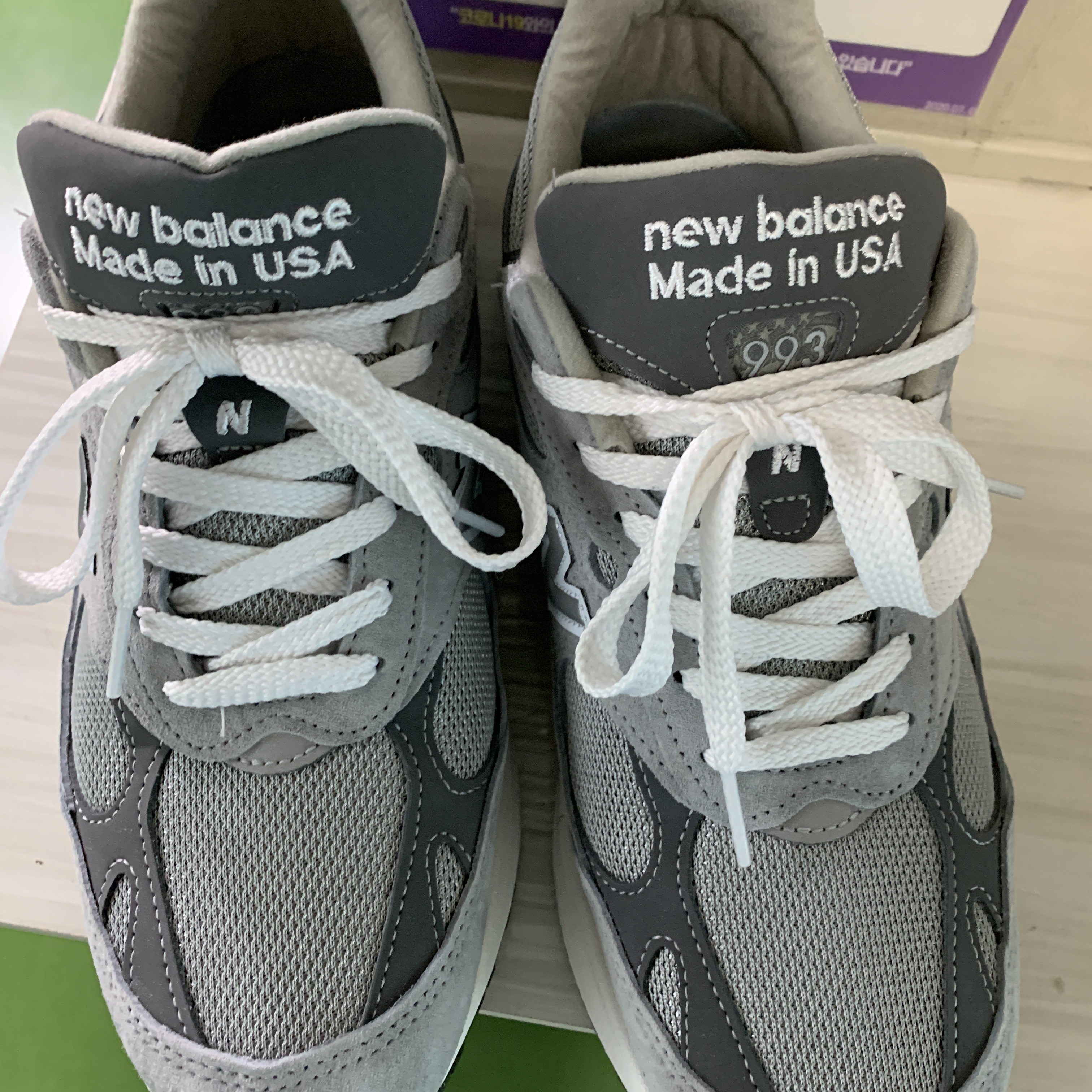 New Balance 993 Made in USA Grey - D Standard 착용 스타일 - 2