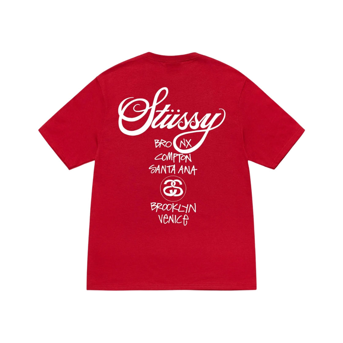 Stussy DSM World Tour T-Shirt Dark Red 2022 상세 이미지 1