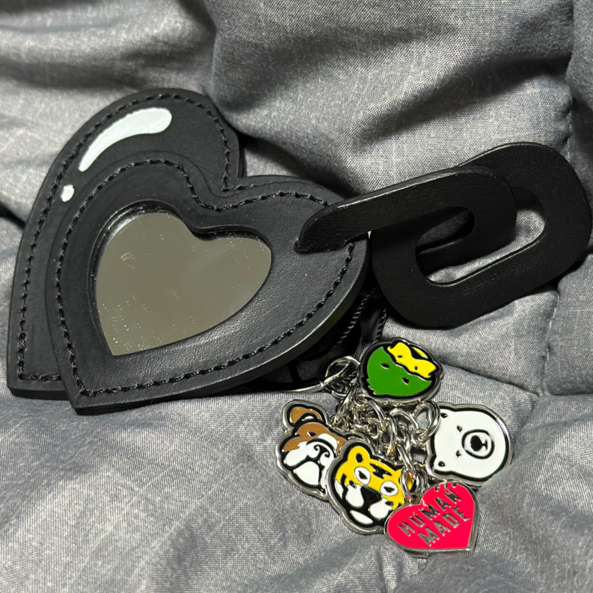Human Made Animal Keyring Silver 착용 스타일