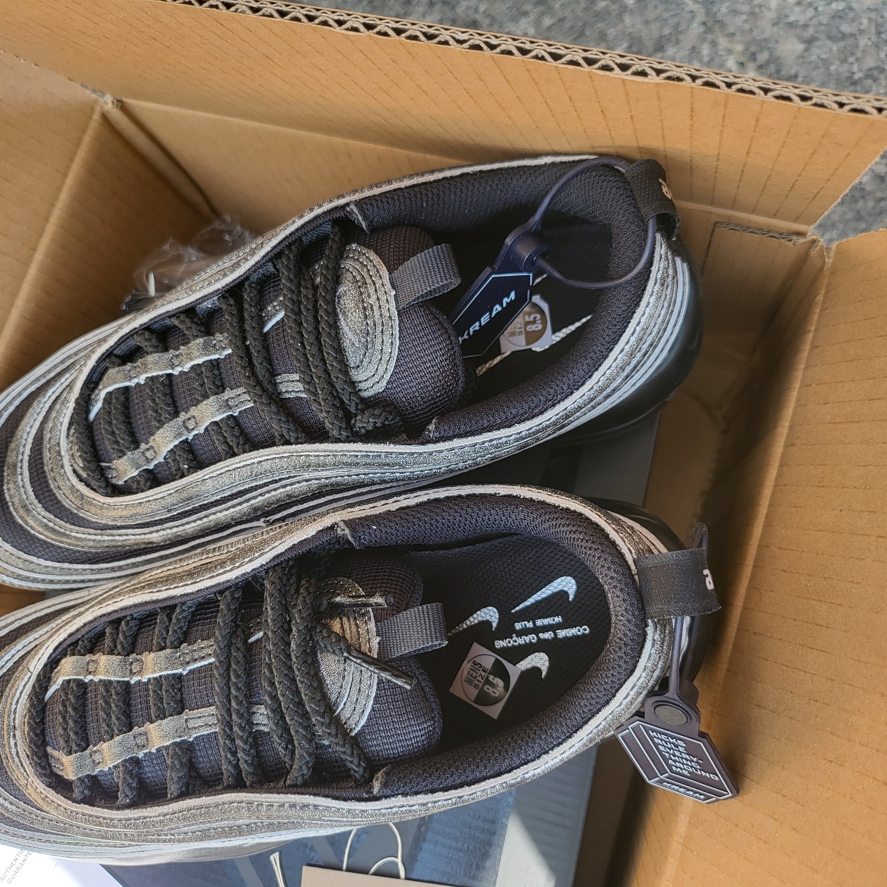 Nike x Comme des Garcons Air Max 97 Black 착용 스타일 - 1