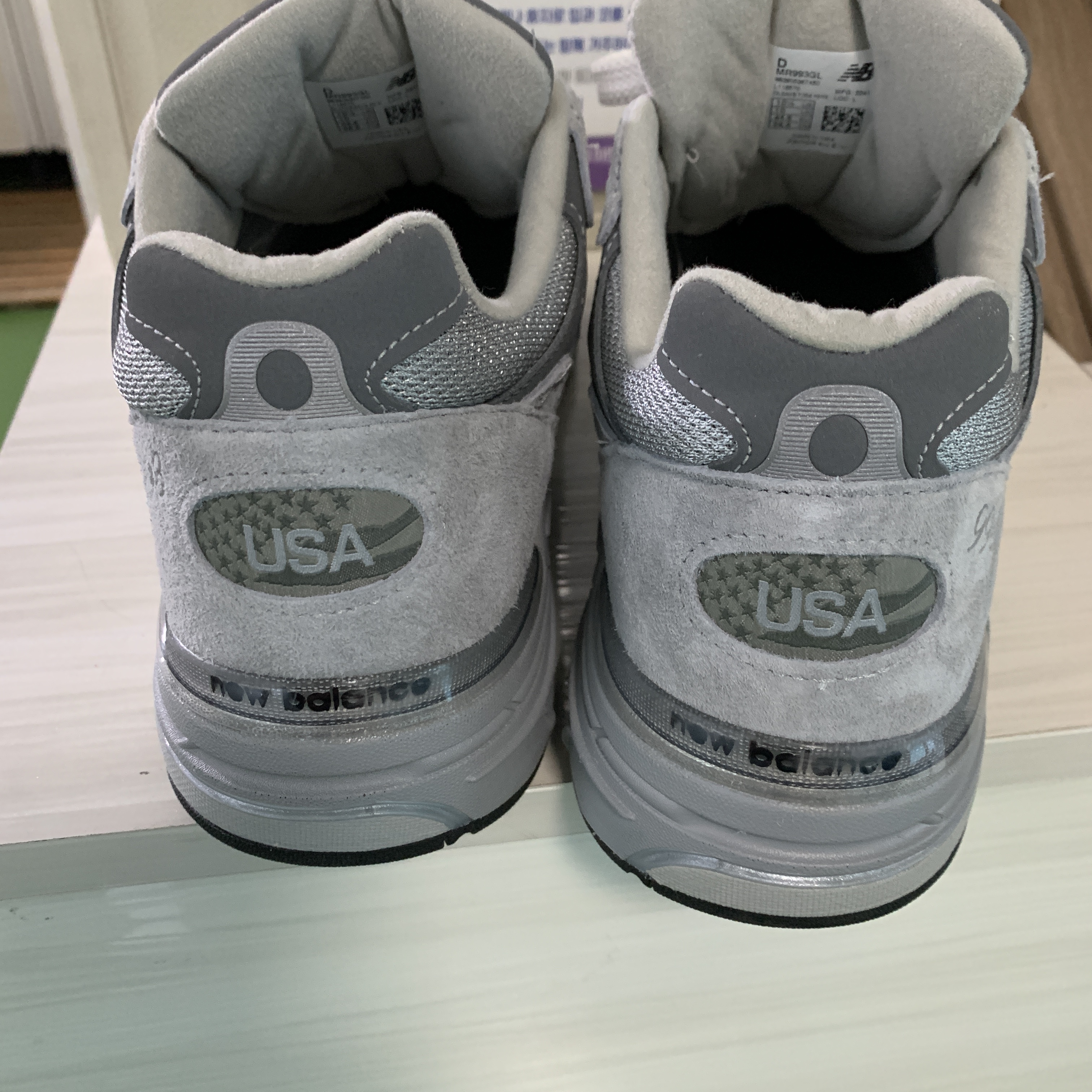 New Balance 993 Made in USA Grey - D Standard 착용 스타일 - 3