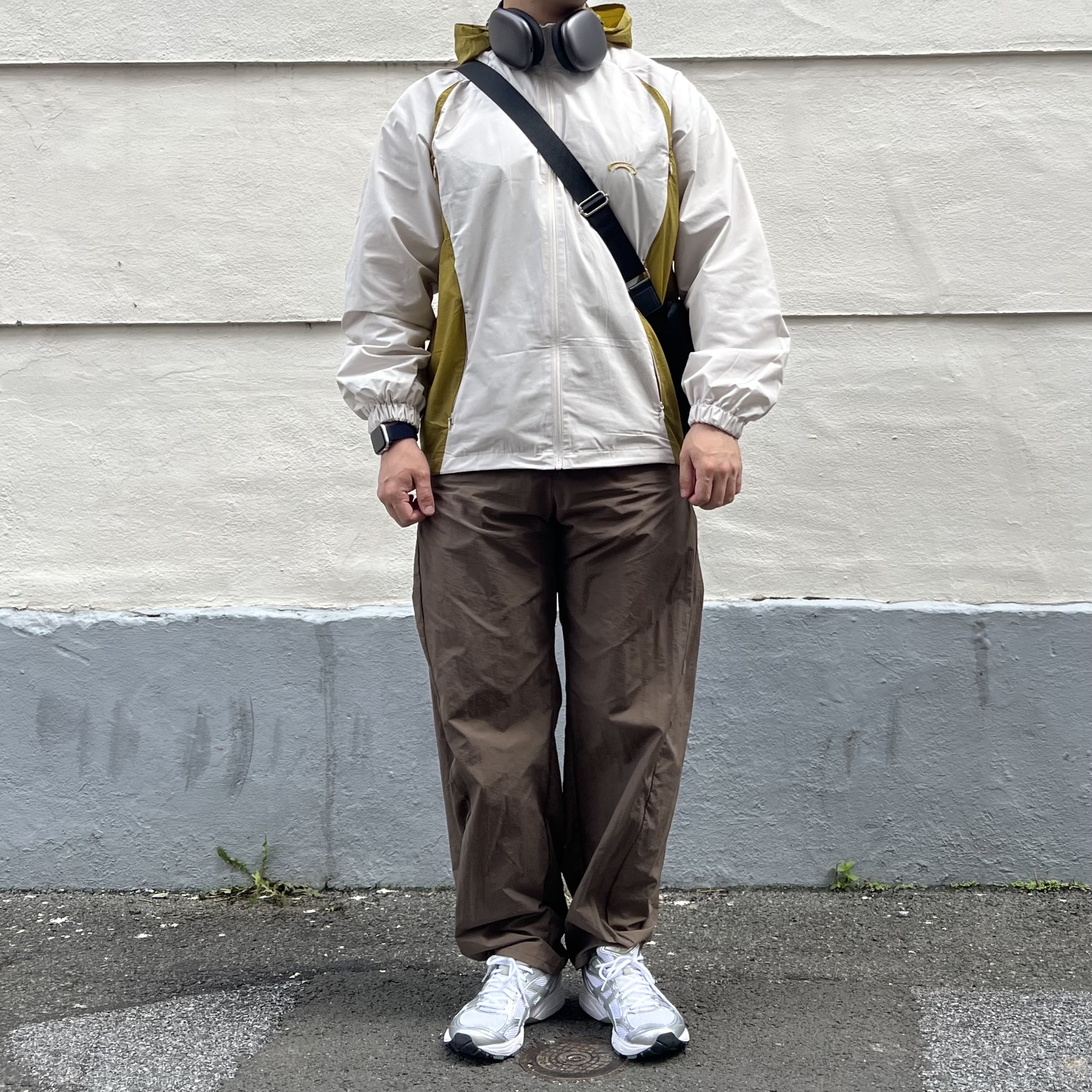Asics Gel-Kayano 14 White Slate Grey, Art Of Field Packable Hooded Half Jacket Ivory 착용 스타일