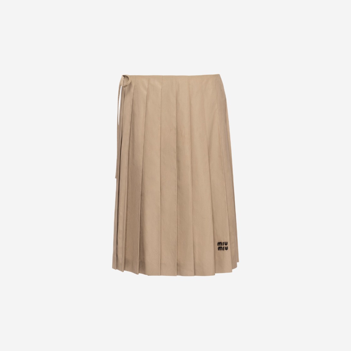 (W) Miu Miu Poplin Skirt Clay Grey 상세 이미지 1