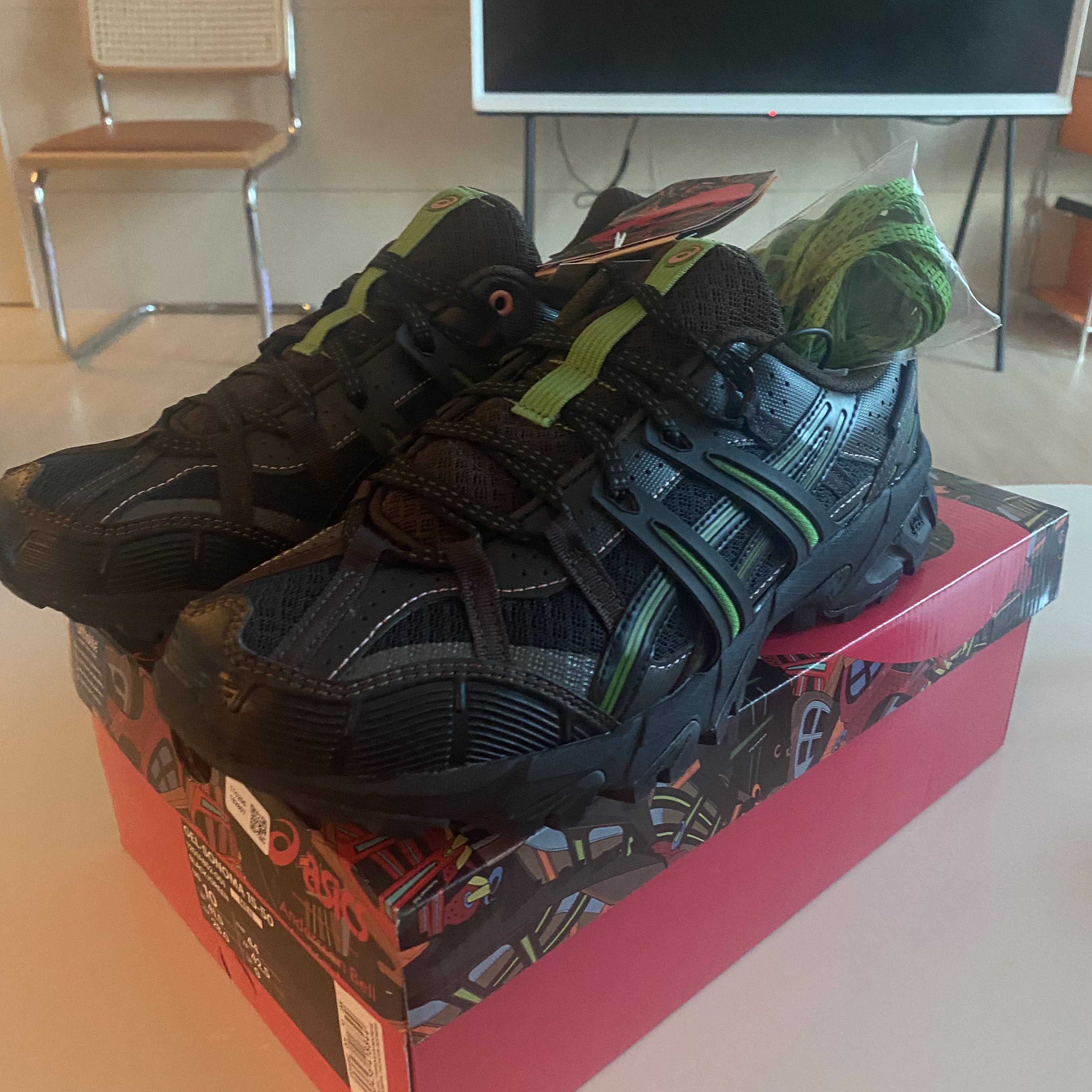Asics x Andersson Bell Gel-Sonoma 15-50 Black Green 착용 스타일 - 1