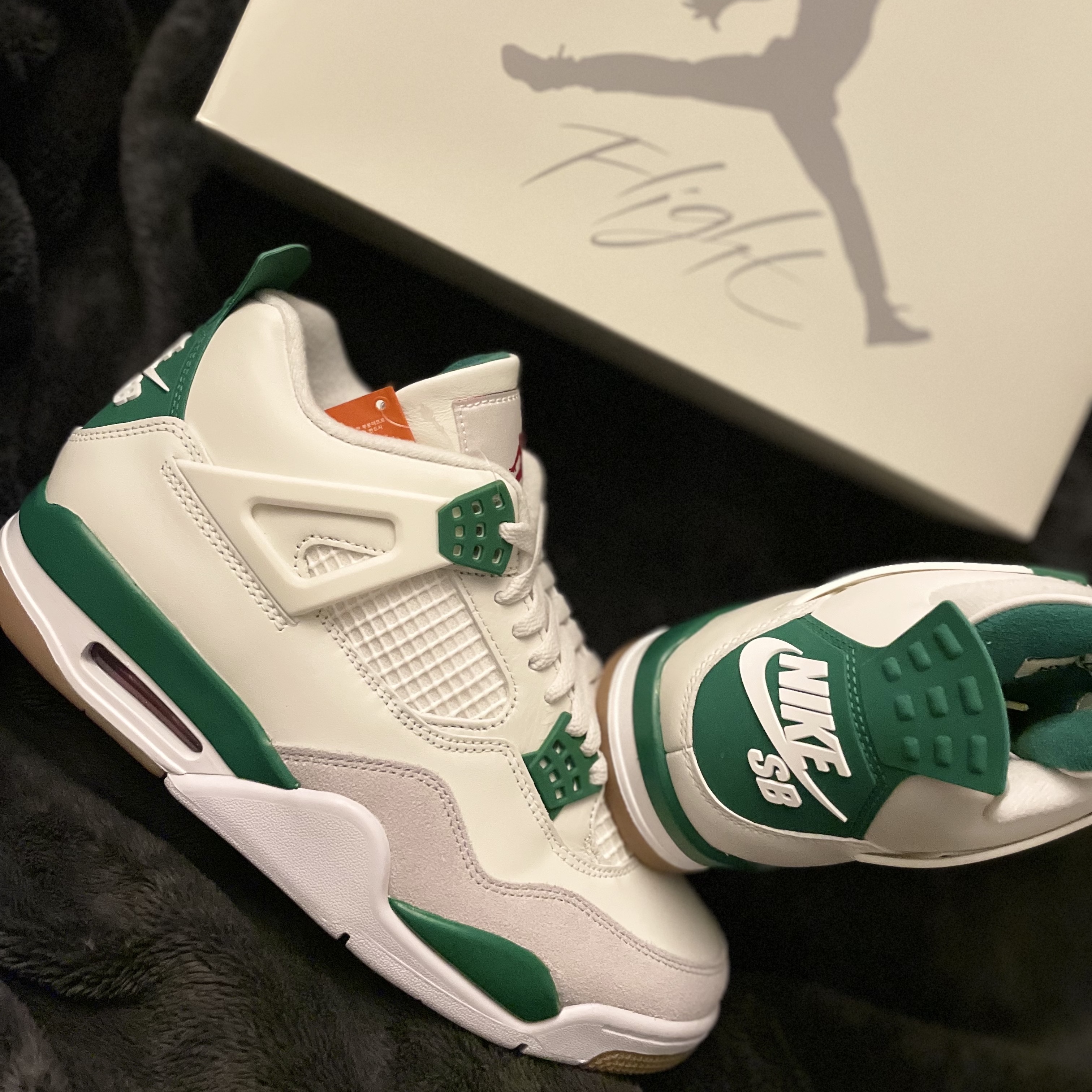 Jordan 4 x Nike SB Retro SP Pine Green 착용 스타일