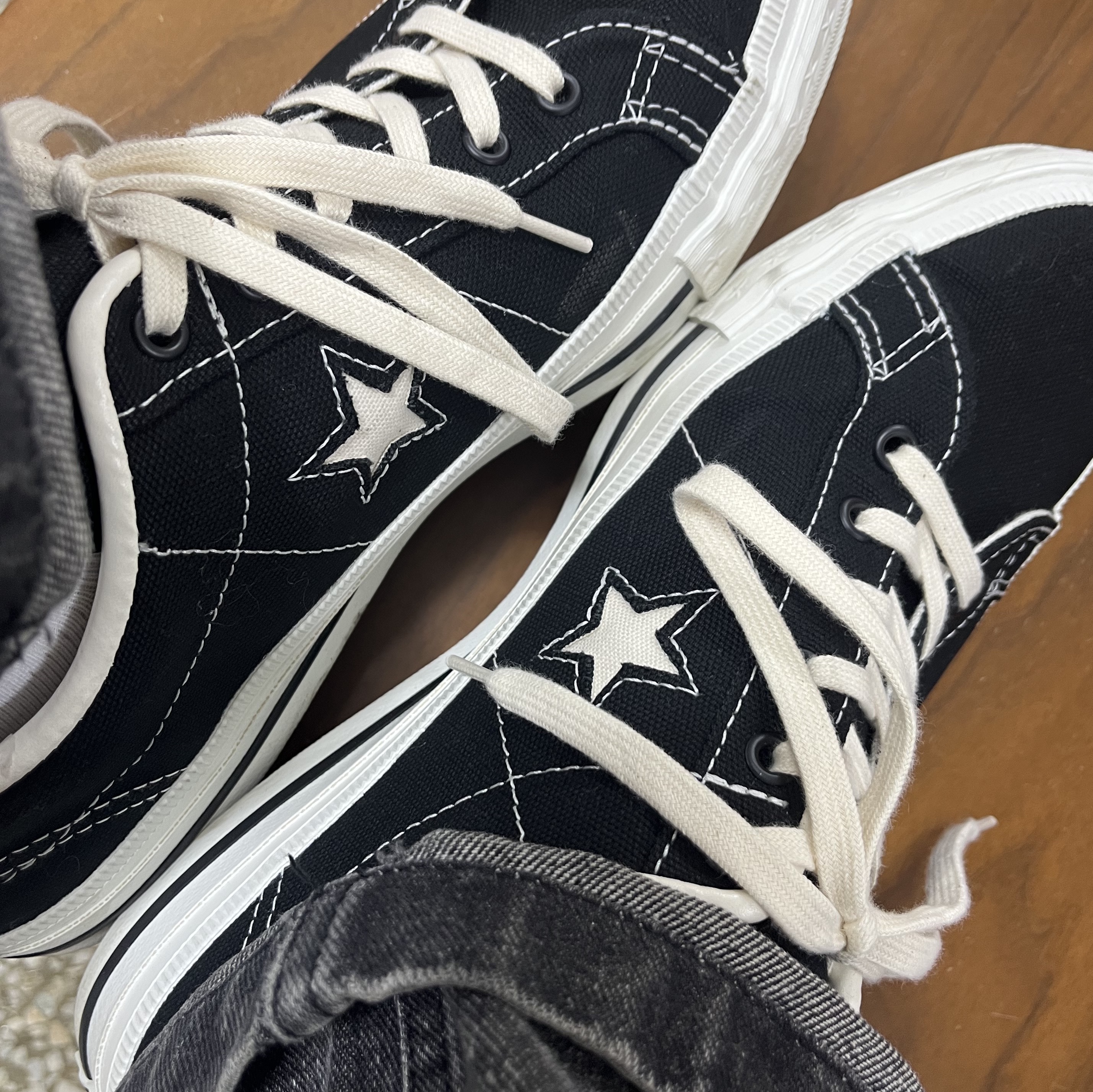Converse Timeline One Star Japan VTG Canvas Black 착용 스타일