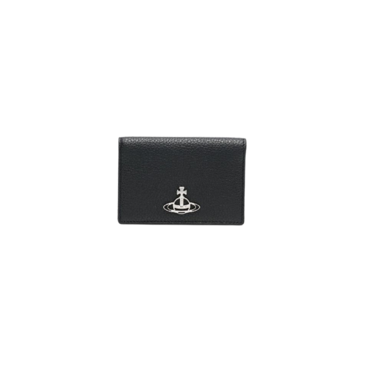 Vivienne Westwood Grain Leather Card Holder Black