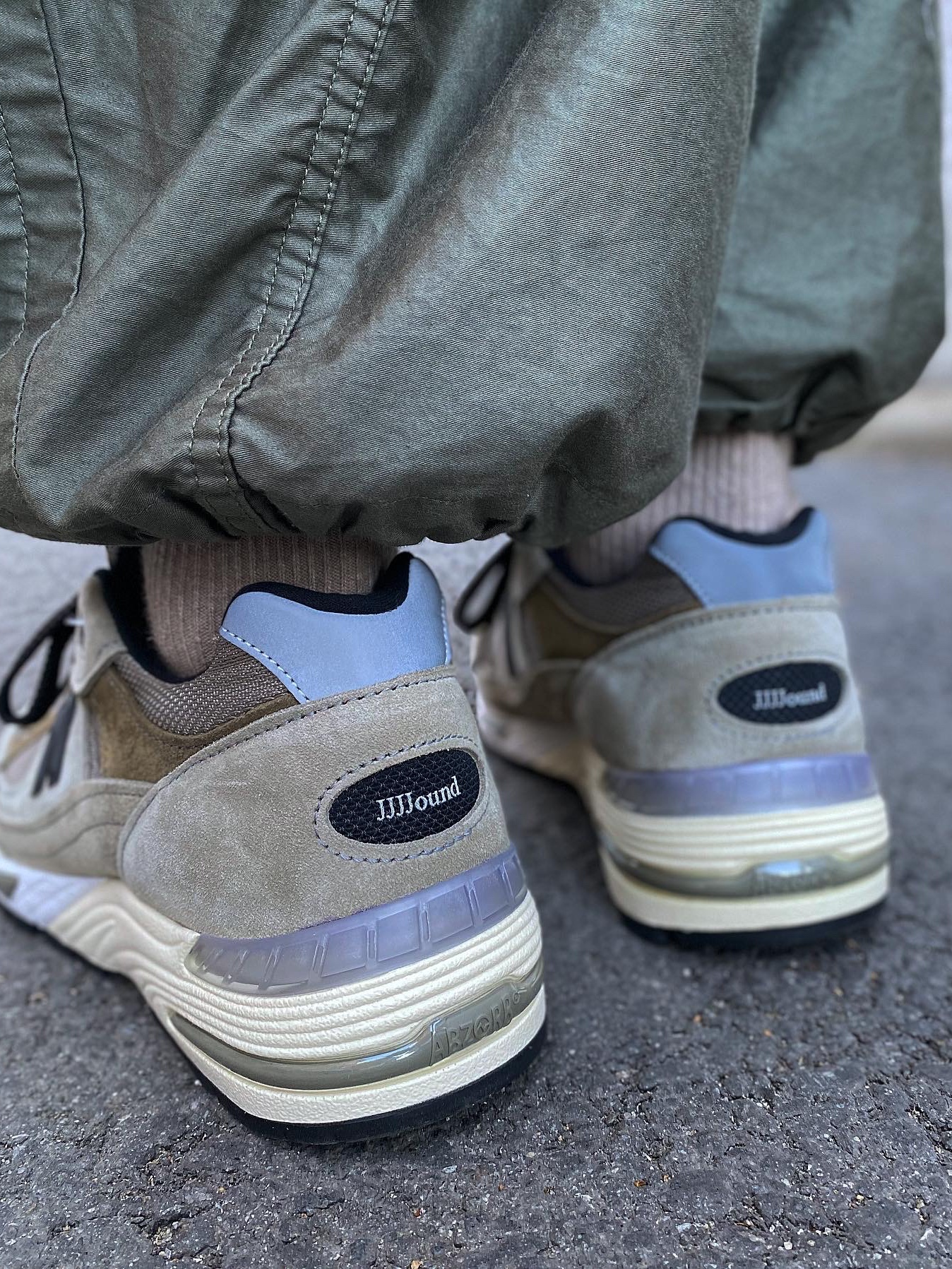 New Balance x JJJJound 991 Made in UK Grey 착용 스타일 - 5