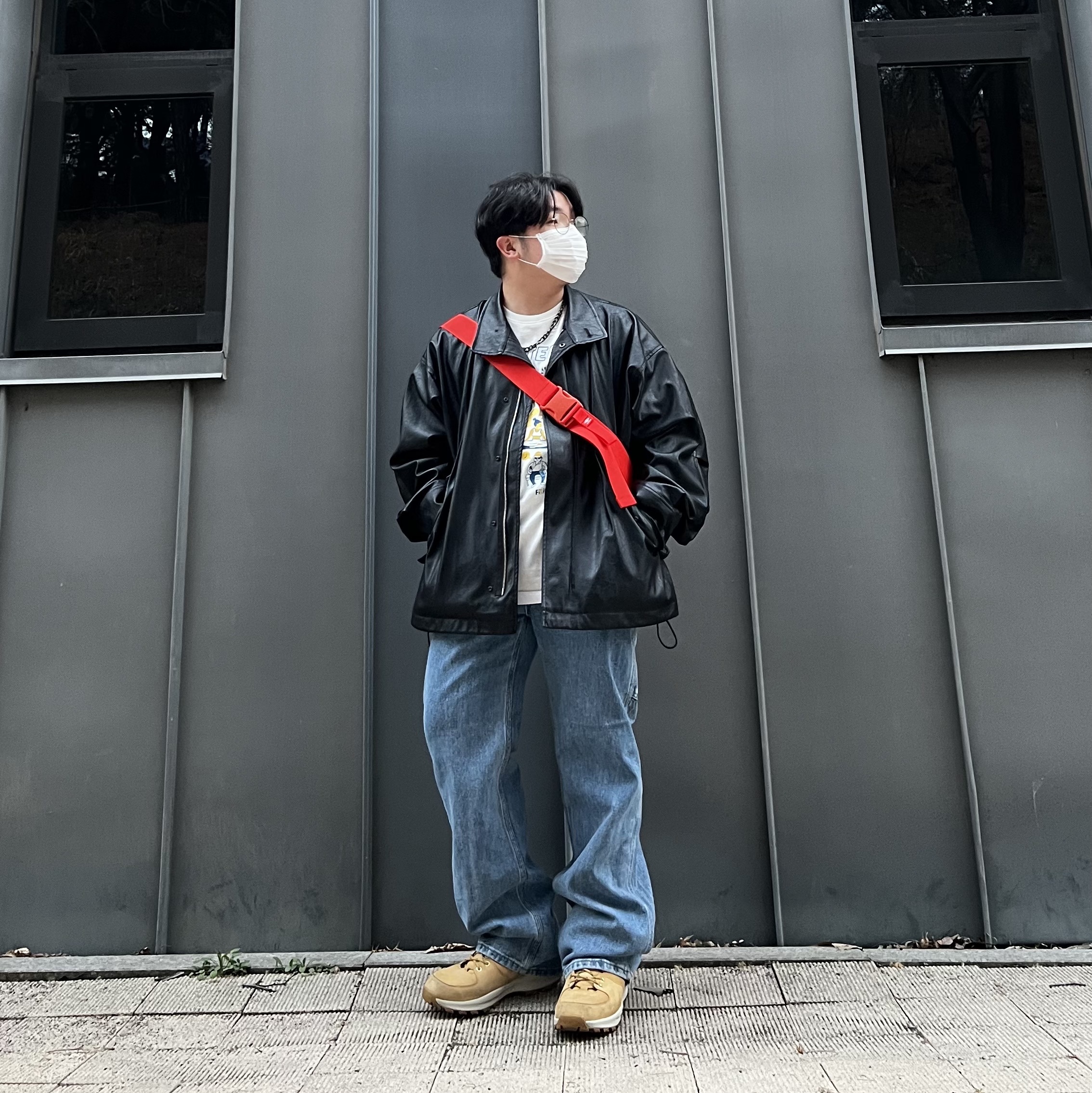 Nike Manoa Leather Haystack 착용 스타일 - 1