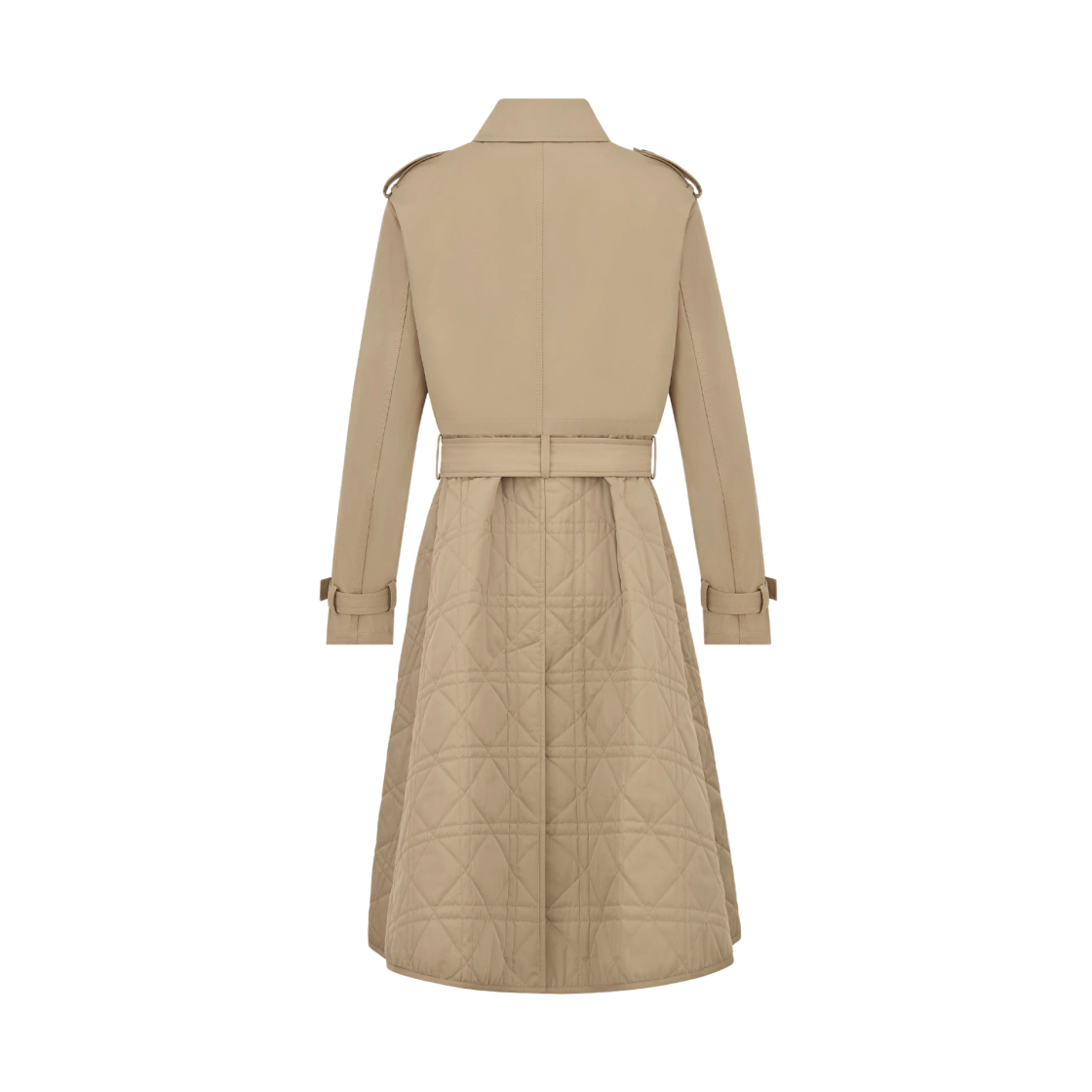 (W) Dior 3-in-1 Macrocannage Trench Coat Beige Cotton Gabardine 상세 이미지 2