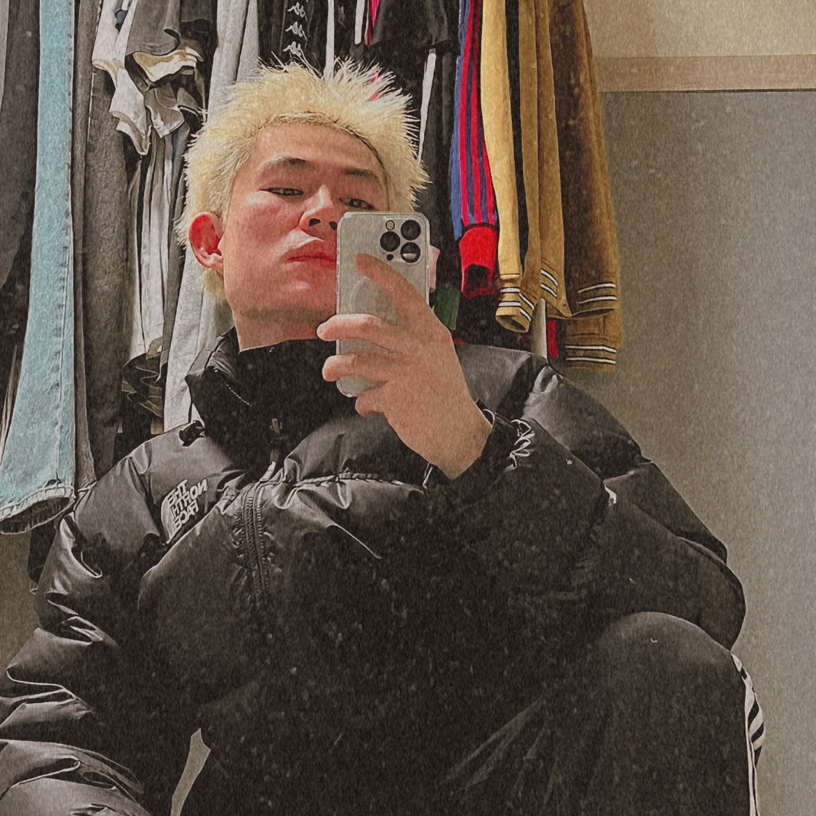 The North Face 1996 Eco Nuptse Jacket Black 착용 스타일