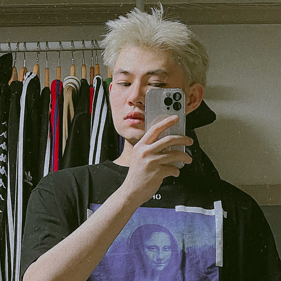 Off-White Monalisa Arrow Over S/S T-Shirt Black 착용 스타일 - 2